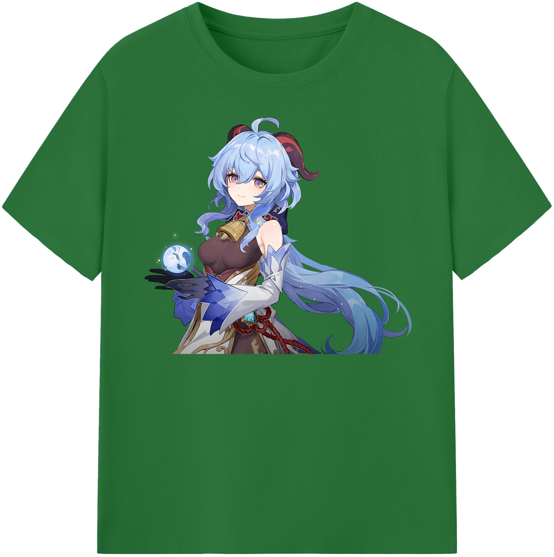 げんし神 甘雨 かんう genshin Ganyu 綿100％半袖Tシャツ（フロントプリント）