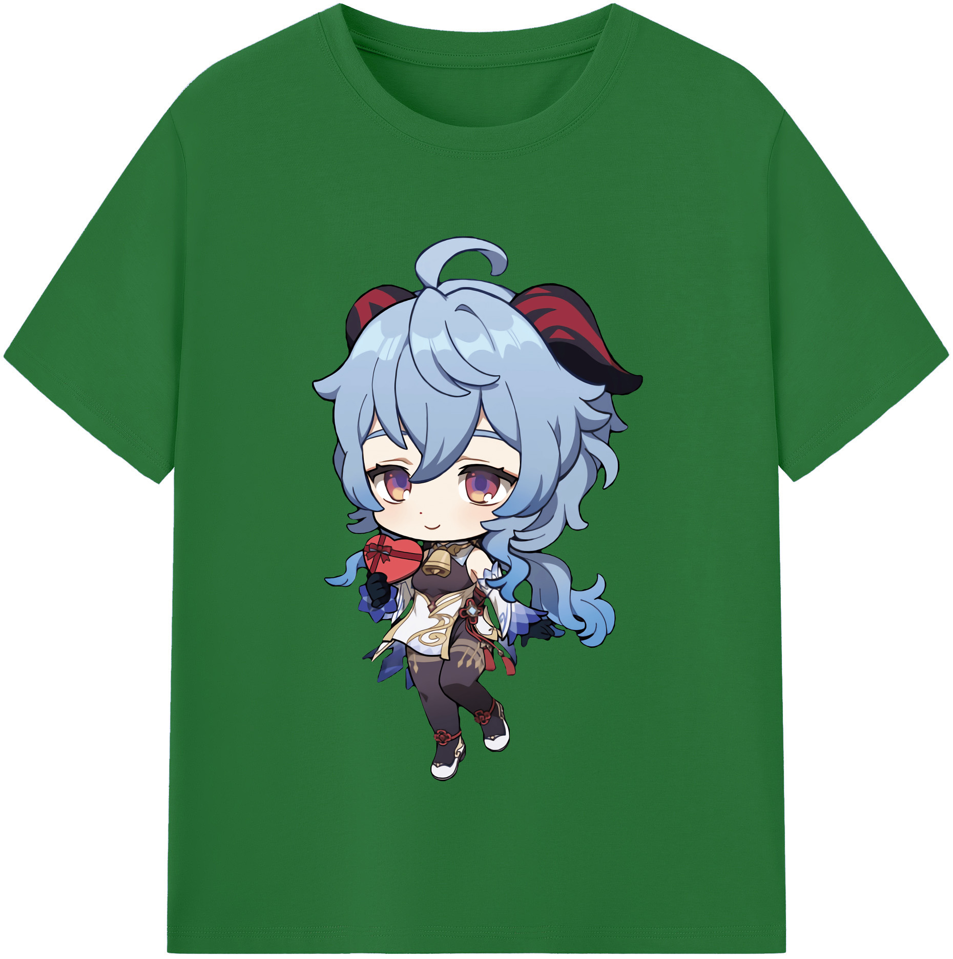げんし神 甘雨 かんう genshin Ganyu 綿100％半袖Tシャツ（フロントプリント）