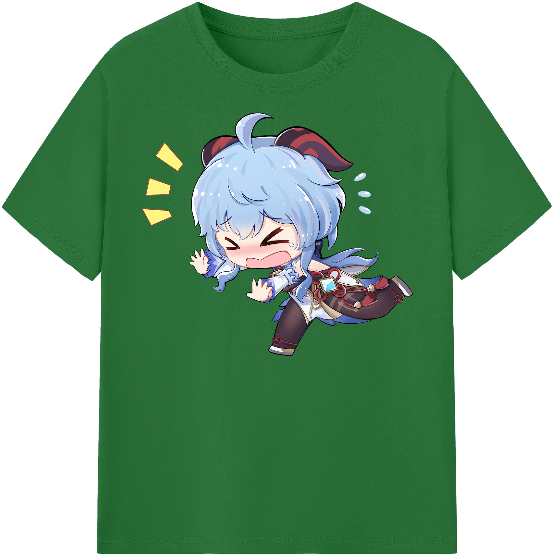げんし神 甘雨 かんう genshin Ganyu 綿100％半袖Tシャツ（フロントプリント）