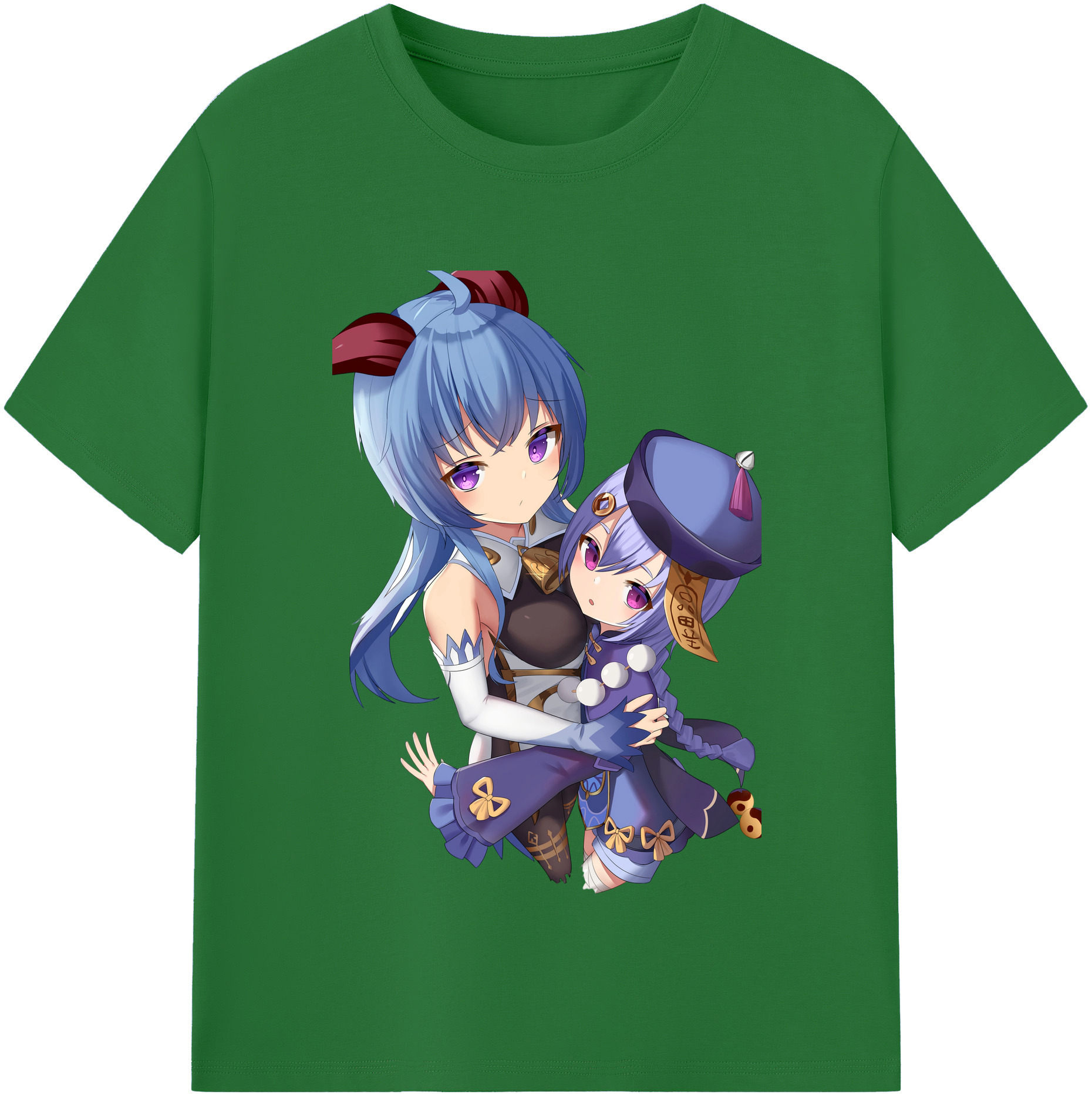 げんし神 甘雨 かんう genshin Ganyu 綿100％半袖Tシャツ（フロントプリント）