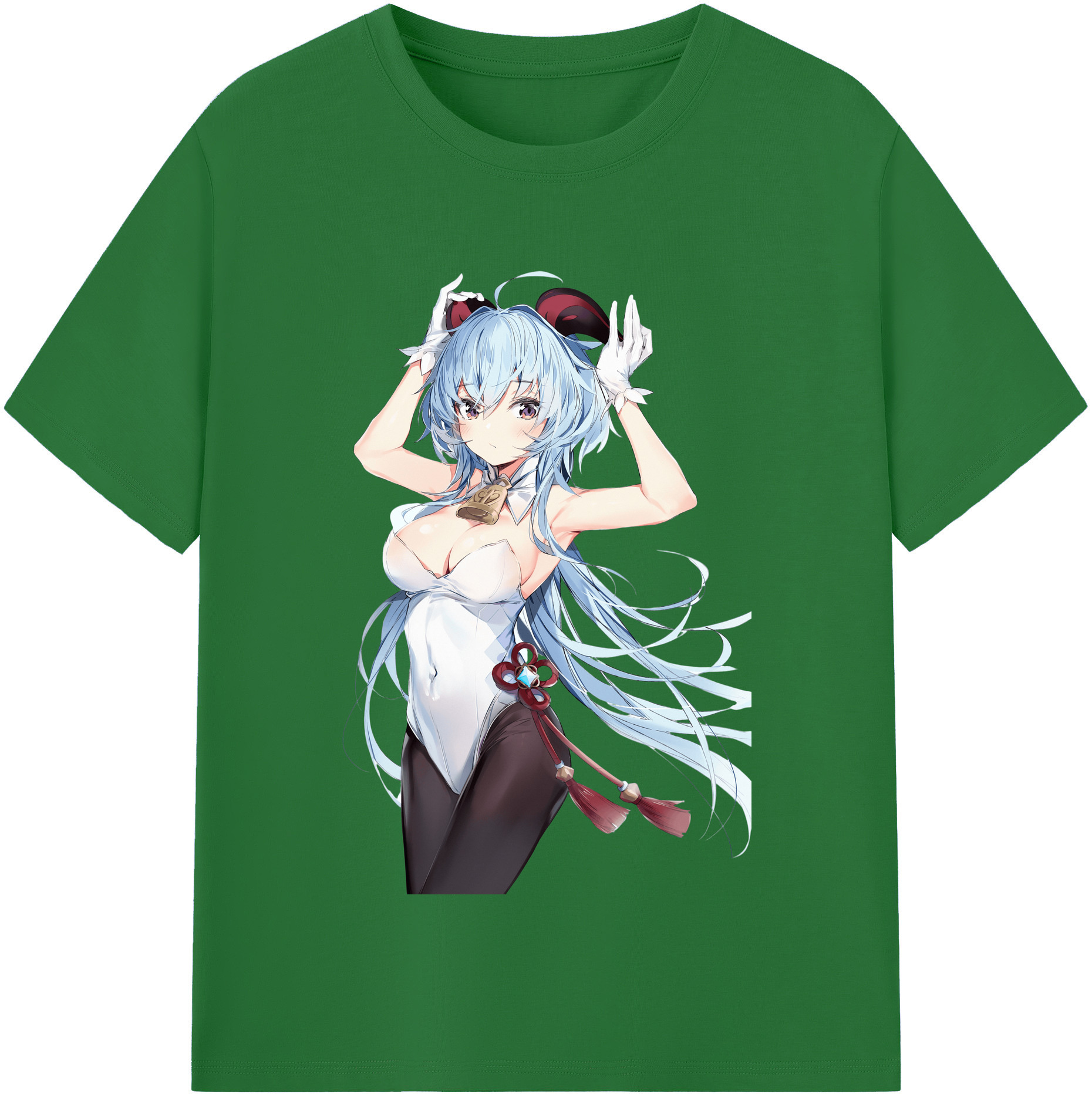 げんし神 甘雨 かんう genshin Ganyu 綿100％半袖Tシャツ（フロントプリント）