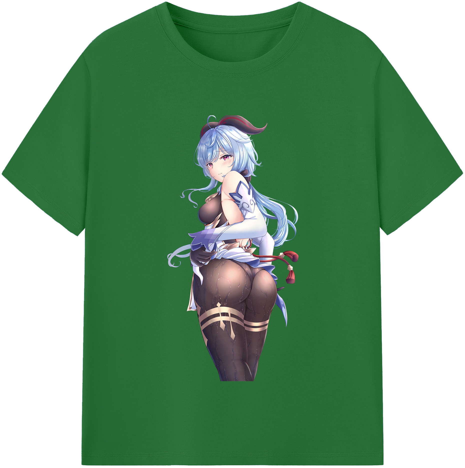 げんし神 甘雨 かんう genshin Ganyu 綿100％半袖Tシャツ（フロントプリント）