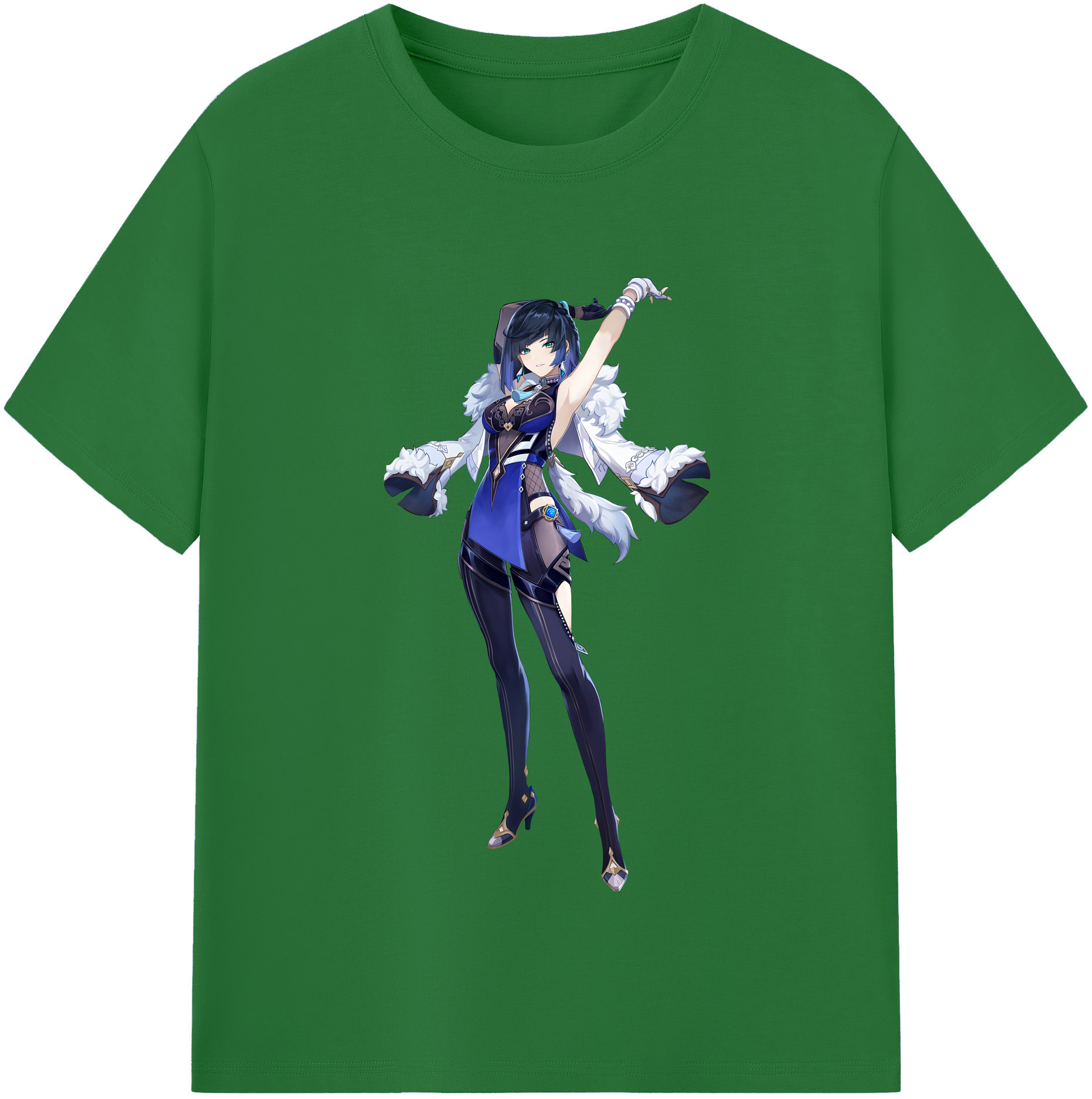 げんし神 夜兰 やらん genshin Yaran 綿100％半袖Tシャツ（フロントプリント）