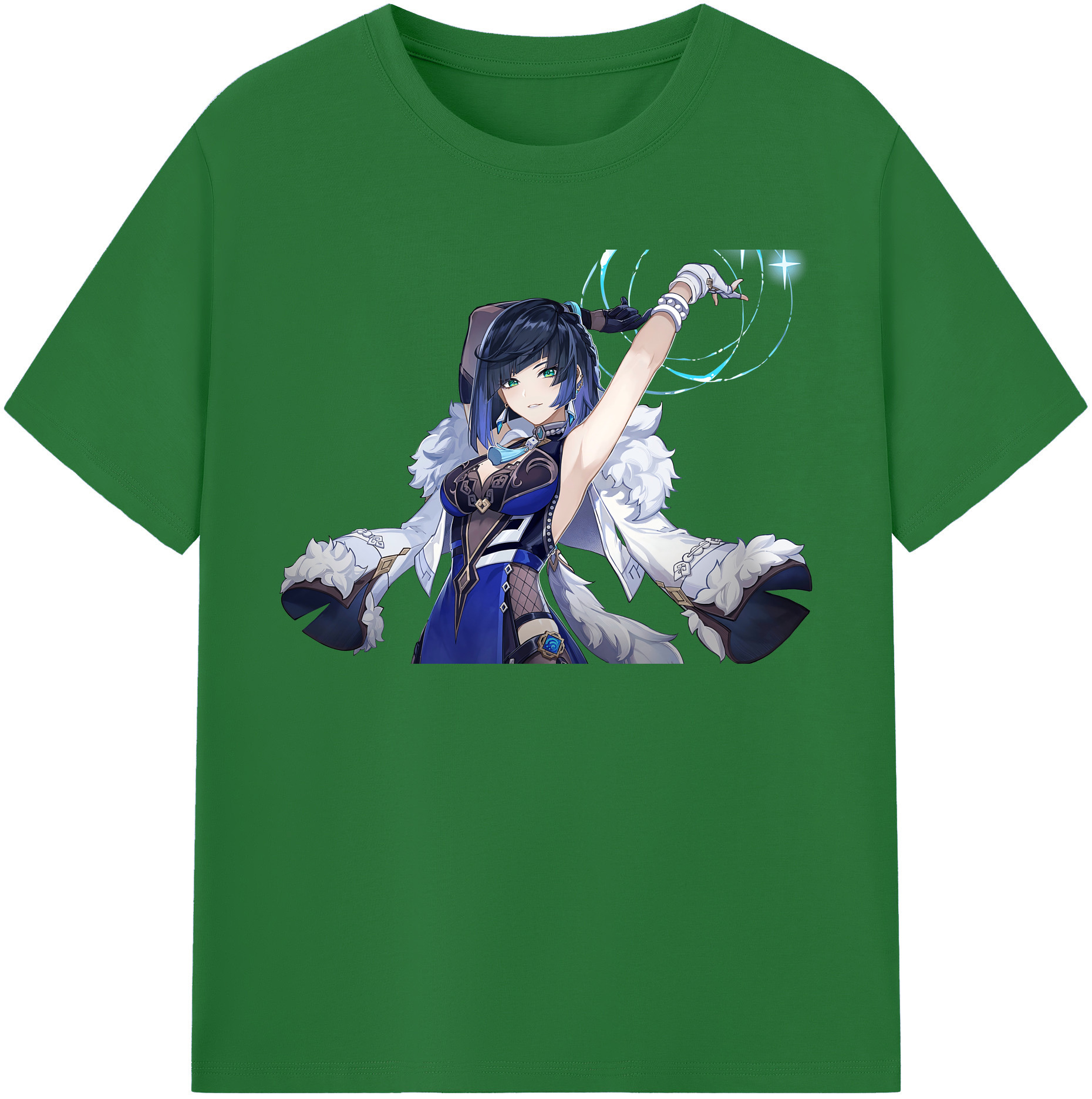 げんし神 夜兰 やらん genshin Yaran 綿100％半袖Tシャツ（フロントプリント）