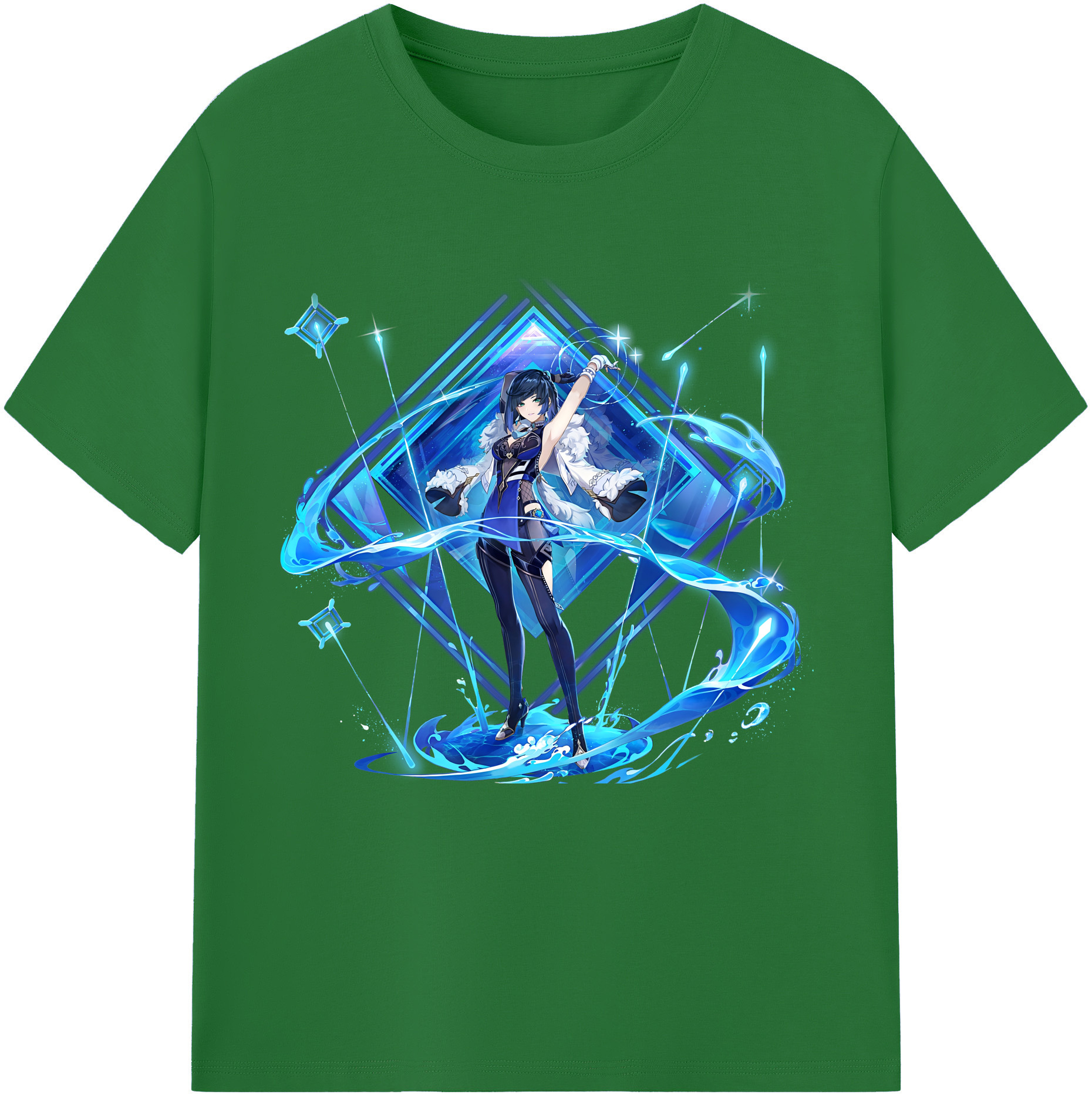 げんし神 夜兰 やらん genshin Yaran 綿100％半袖Tシャツ（フロントプリント）