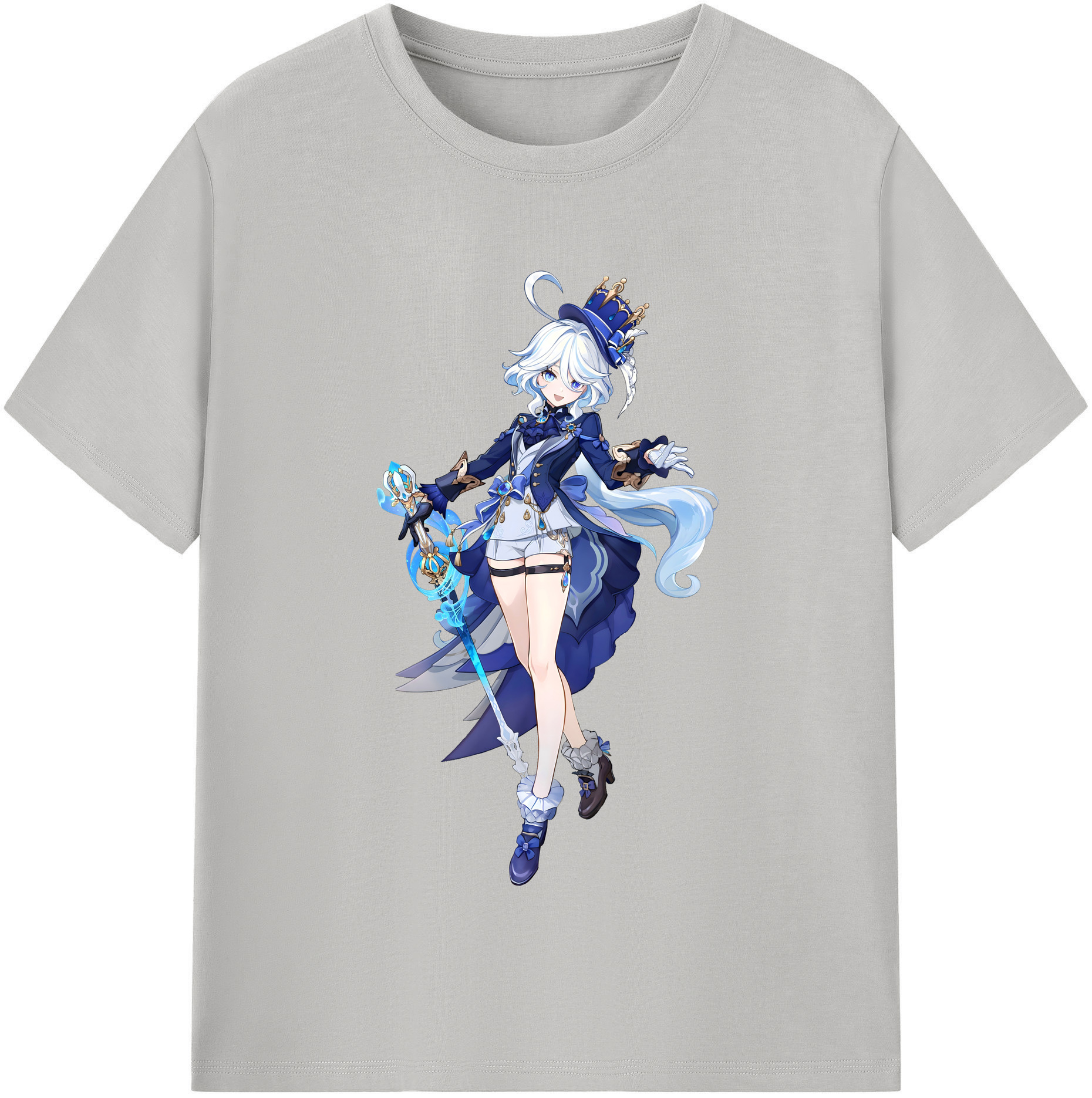 げんし神 フリーナ genshin Furina 綿100％半袖Tシャツ（フロントプリント）