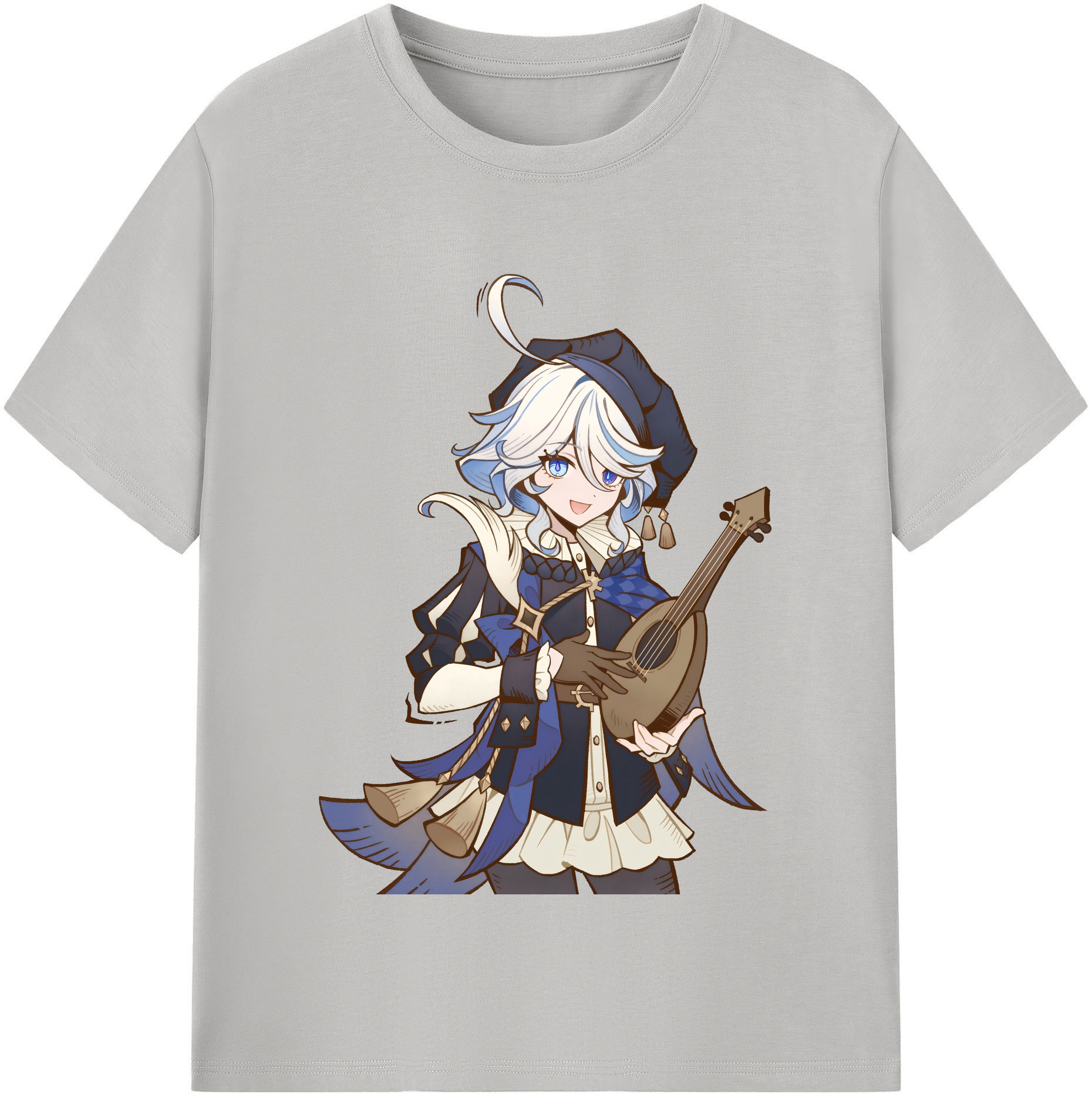 げんし神 フリーナ genshin Furina 綿100％半袖Tシャツ（フロントプリント）