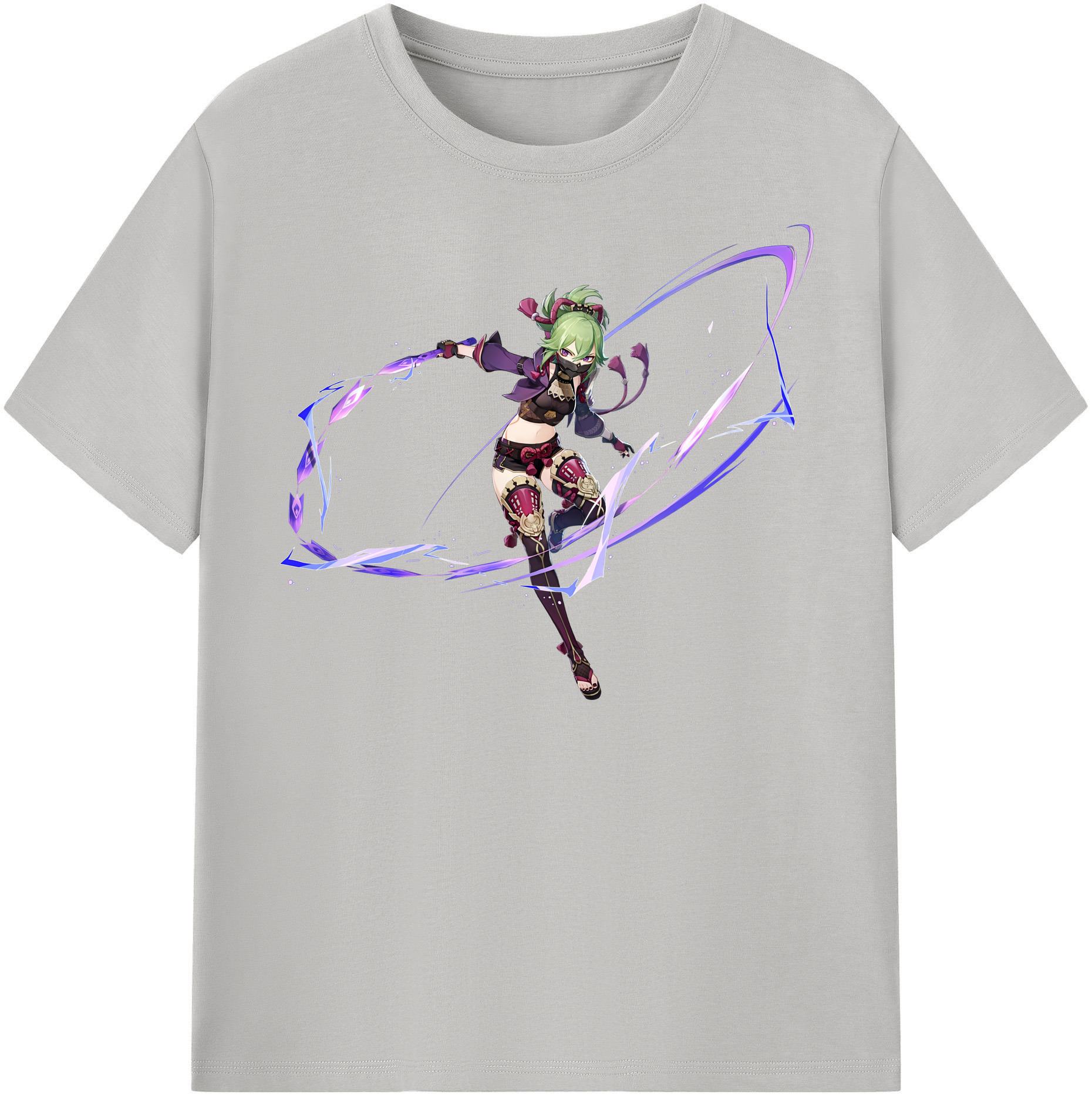 げんし神  久岐忍 くき しのぶ genshin Kuki Shinobu 綿100％半袖Tシャツ（フロントプリント）