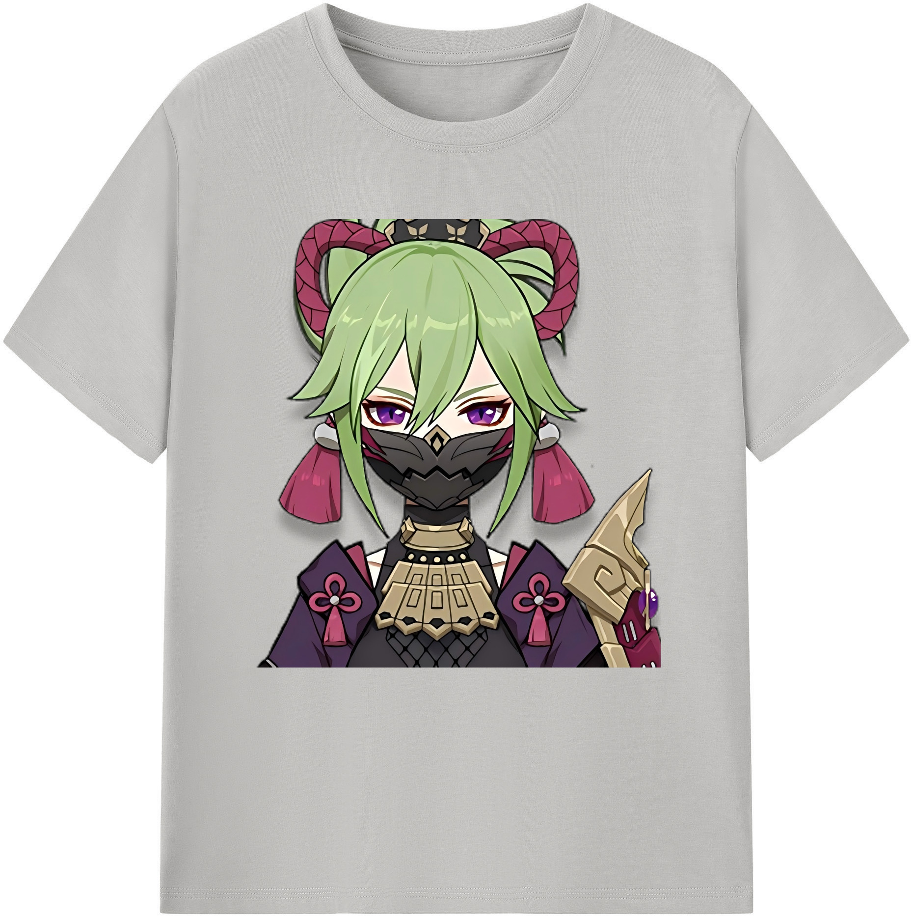 げんし神  久岐忍 くき しのぶ genshin Kuki Shinobu 綿100％半袖Tシャツ（フロントプリント）