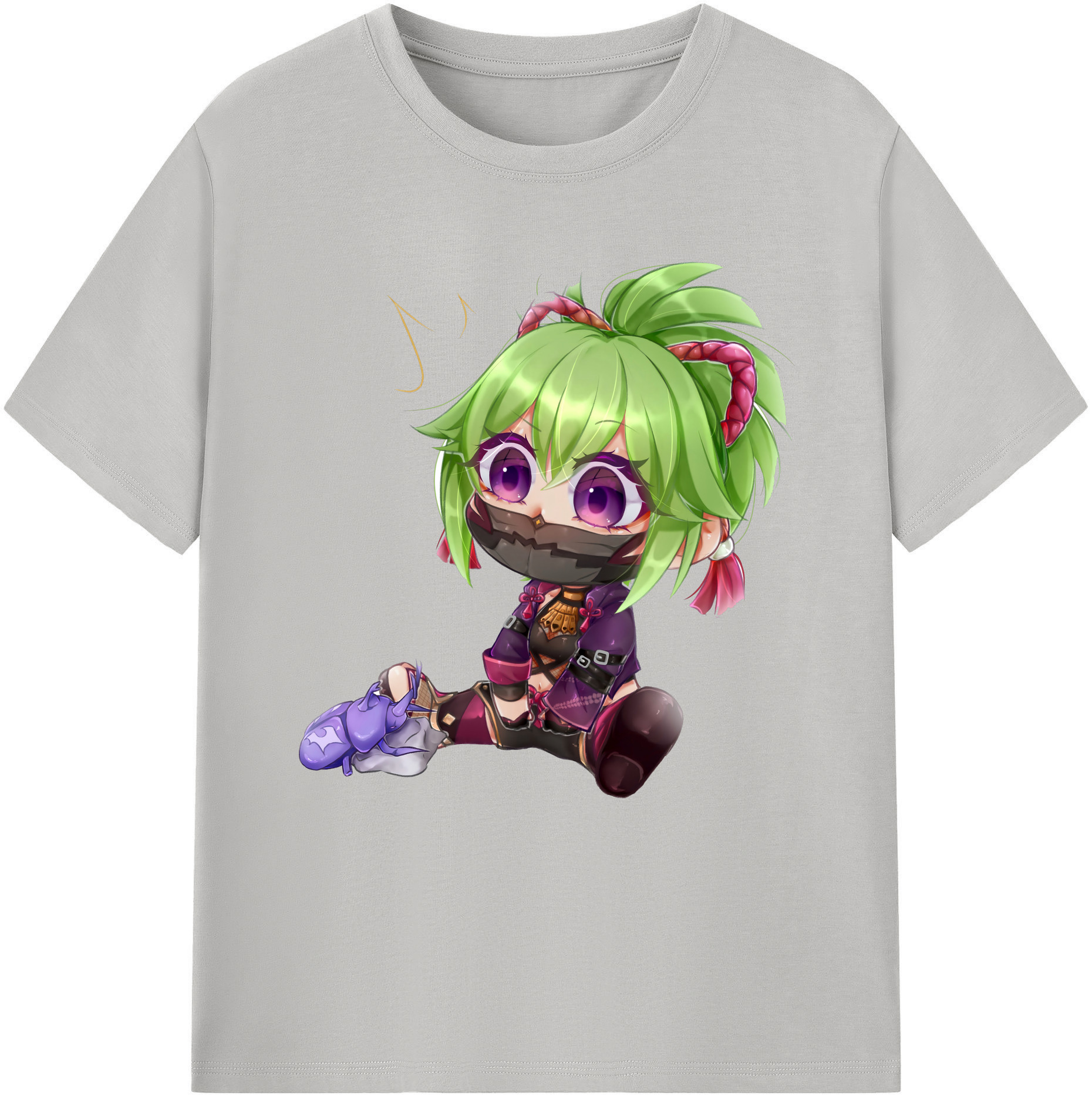 げんし神  久岐忍 くき しのぶ genshin Kuki Shinobu 綿100％半袖Tシャツ（フロントプリント）
