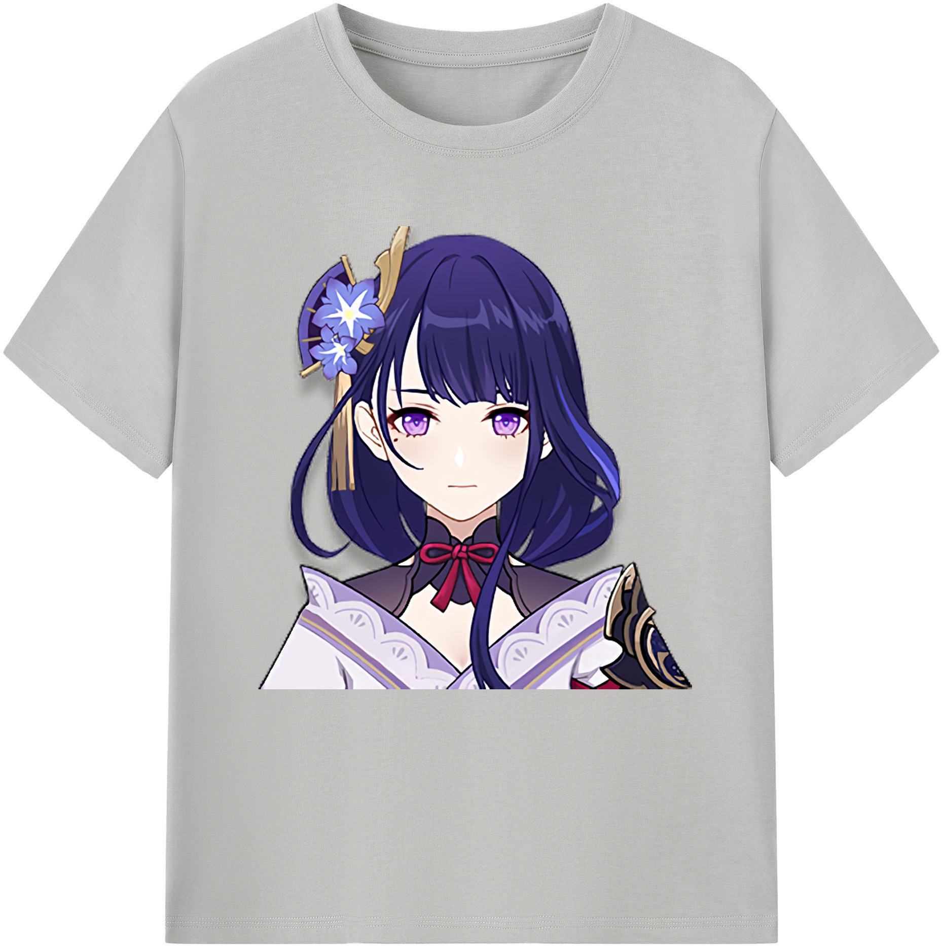 げんし神 雷電将軍 らいでんしょうぐん genshin Raiden Shogun 綿100％半袖Tシャツ（フロントプリント）