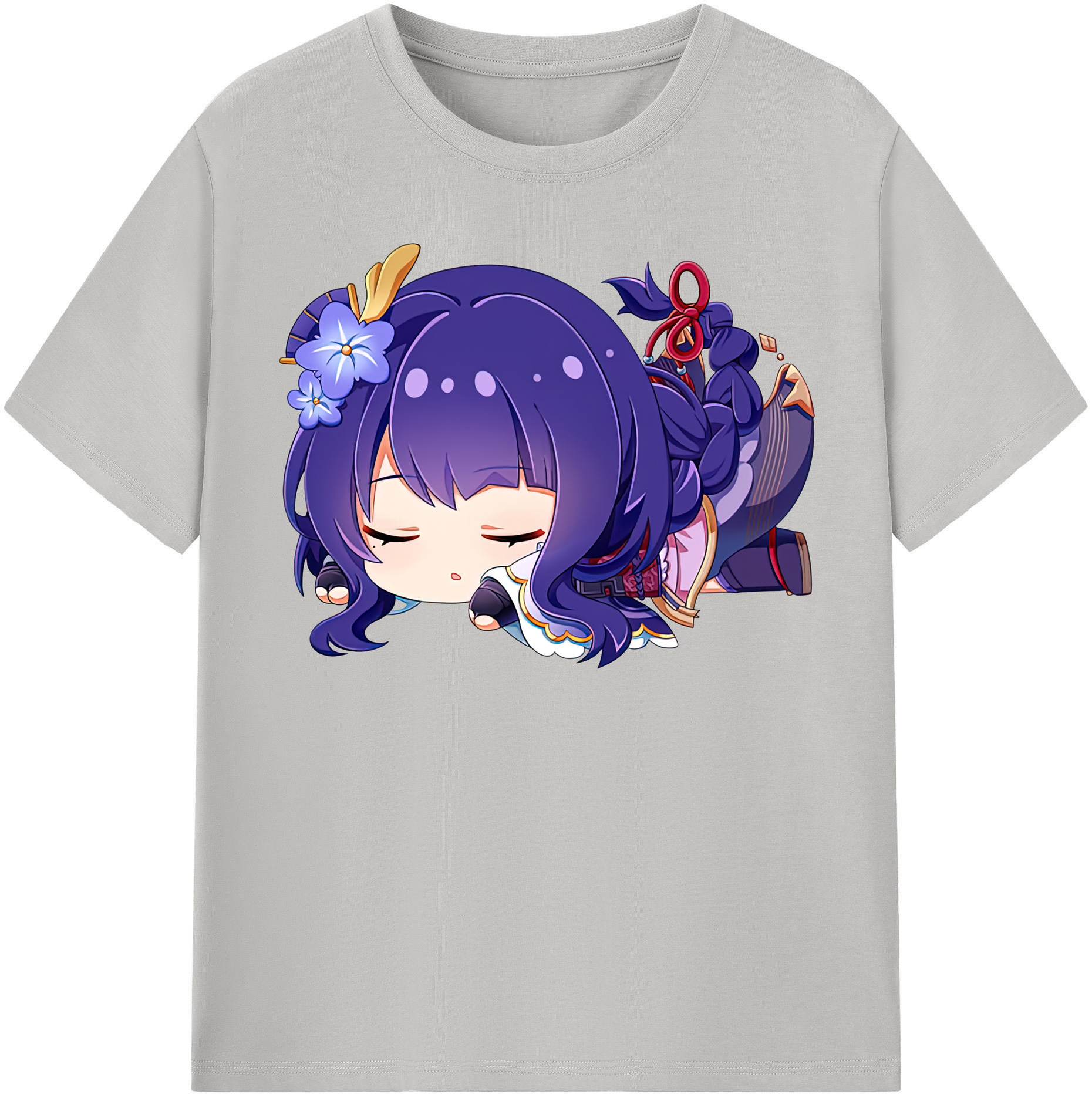 げんし神 雷電将軍 らいでんしょうぐん genshin Raiden Shogun 綿100％半袖Tシャツ（フロントプリント）