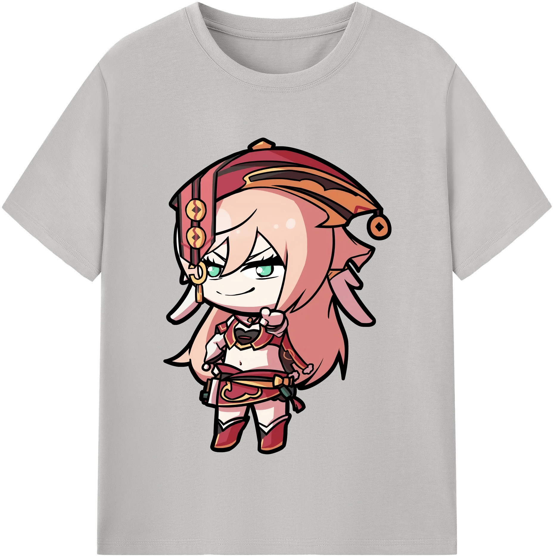 げんし神 ヤンフェイ genshin Yanfei 綿100％半袖Tシャツ（フロントプリント）