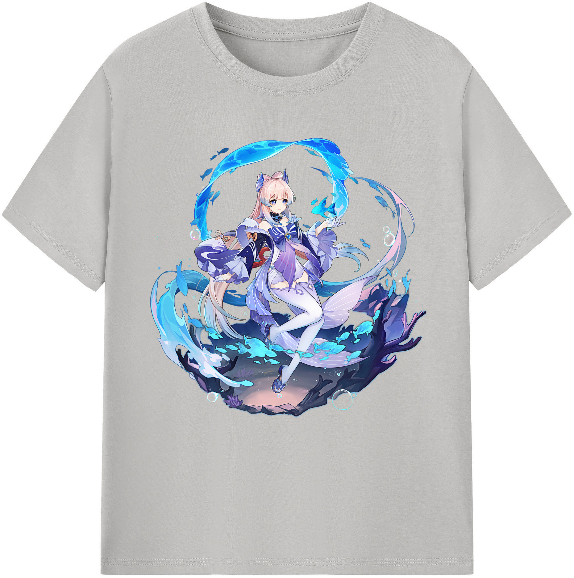 げんし神 珊瑚宮心海 サンゴノミヤ・ココミ genshin Sangonomiya Kokomi 綿100％半袖Tシャツ（フロントプリント）