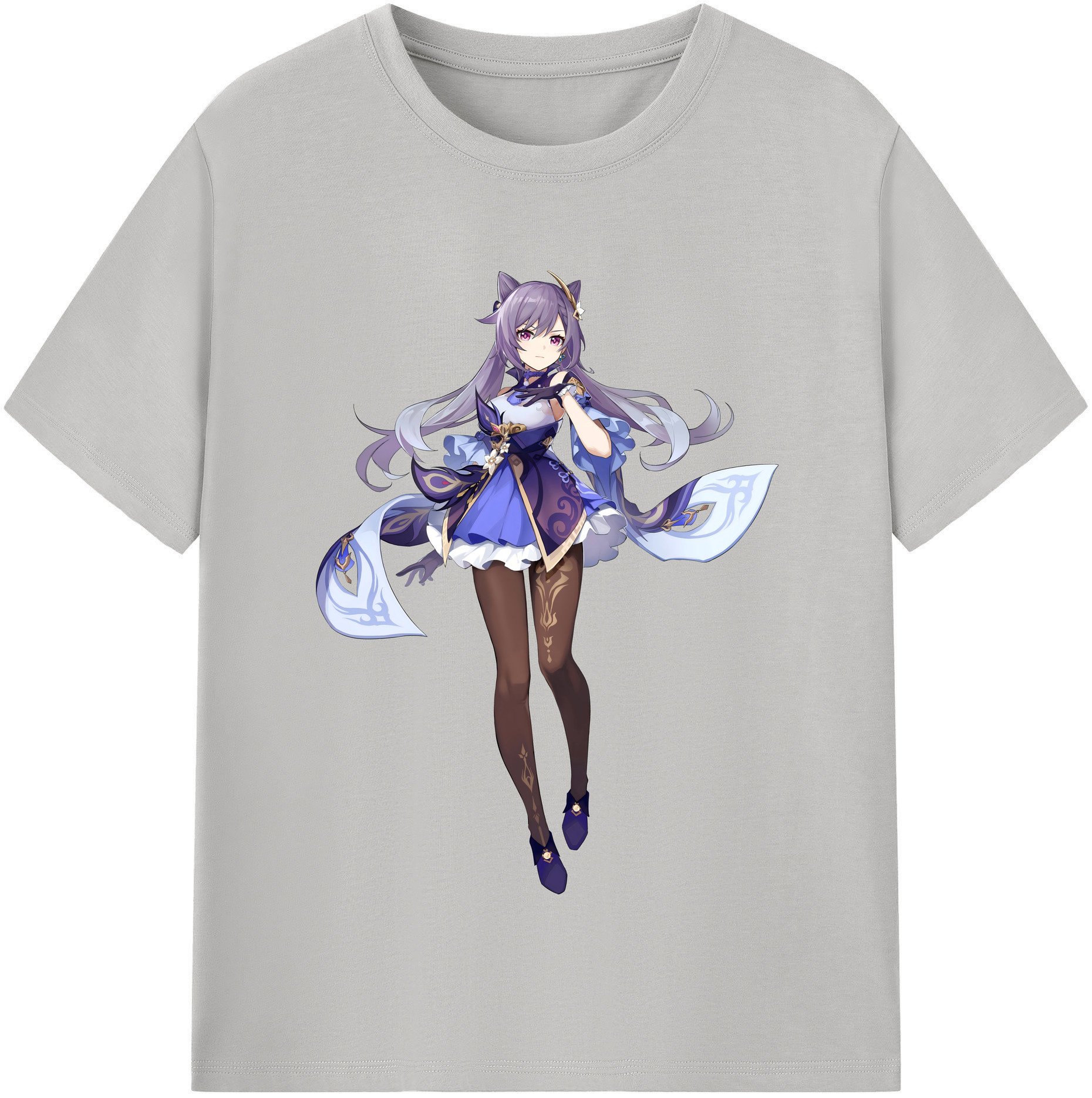 げんし神 刻晴 こくせい genshin Kokusei 綿100％半袖Tシャツ（フロントプリント）