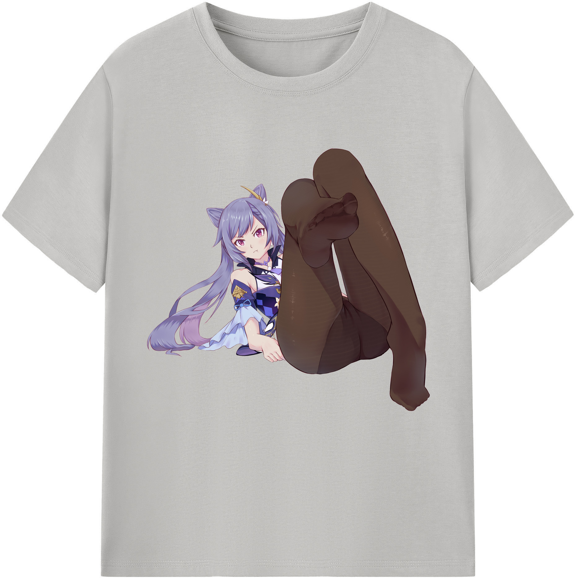 げんし神 刻晴 こくせい genshin Kokusei 綿100％半袖Tシャツ（フロントプリント）