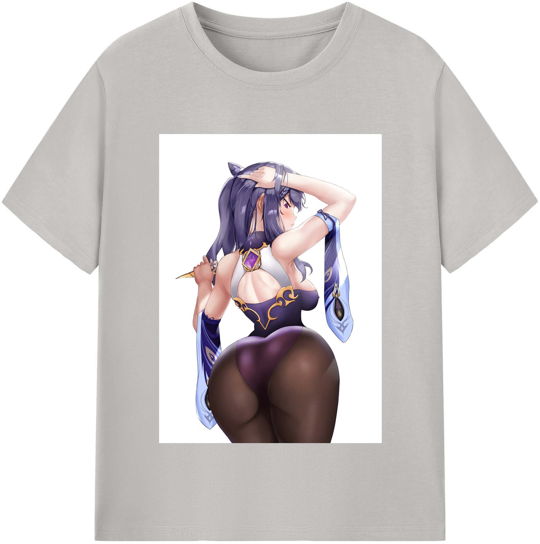 げんし神 刻晴 こくせい genshin Kokusei 綿100％半袖Tシャツ（フロントプリント）