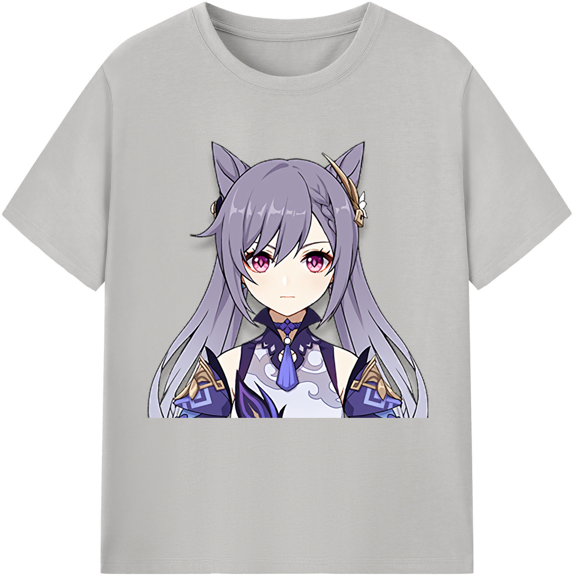 げんし神 刻晴 こくせい genshin Kokusei 綿100％半袖Tシャツ（フロントプリント）