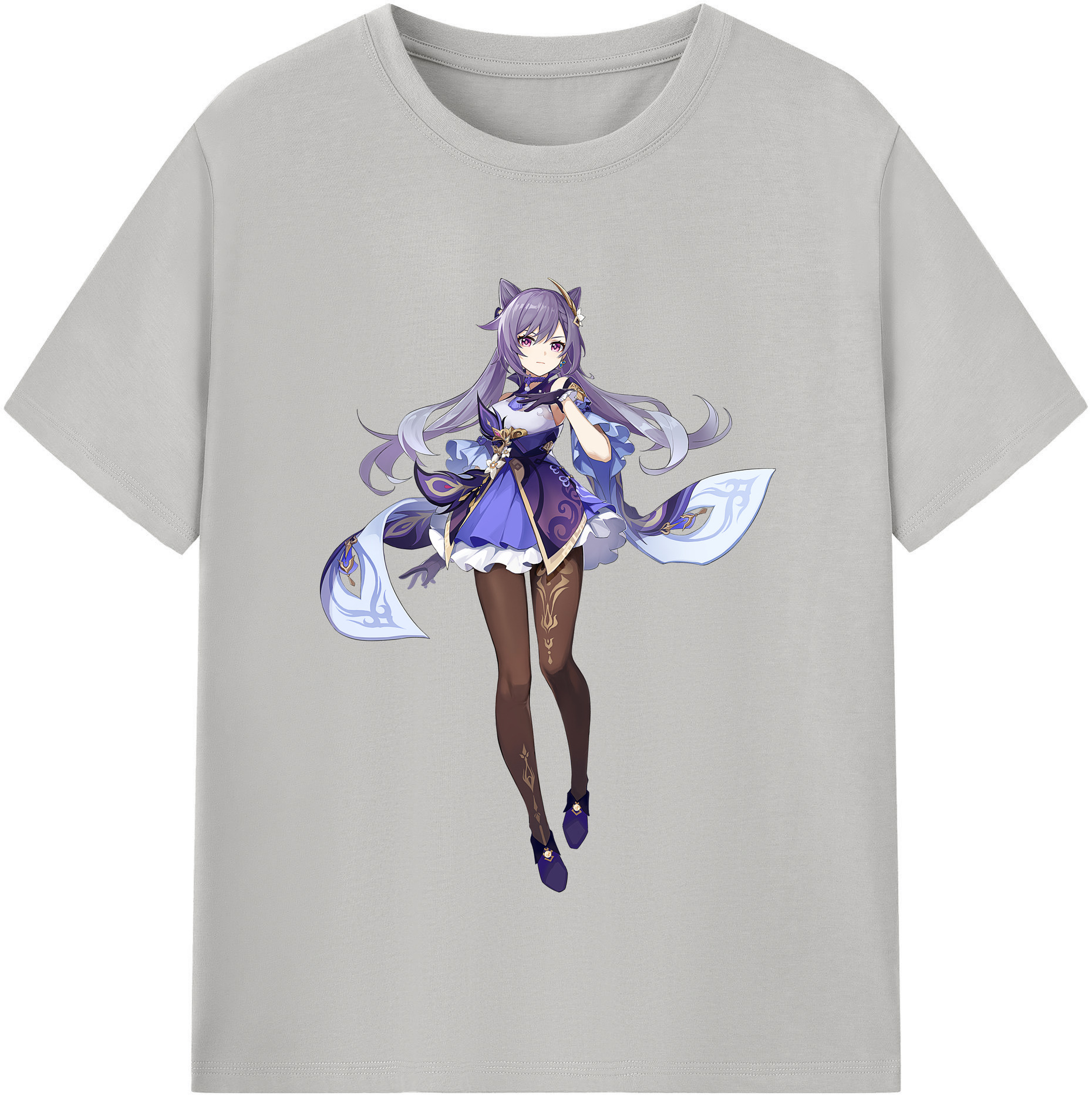 げんし神 刻晴 こくせい genshin Kokusei 綿100％半袖Tシャツ（フロントプリント）