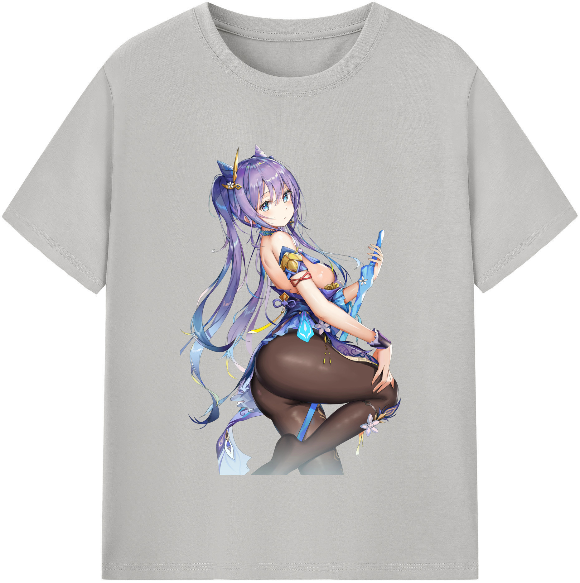 げんし神 刻晴 こくせい genshin Kokusei 綿100％半袖Tシャツ（フロントプリント）