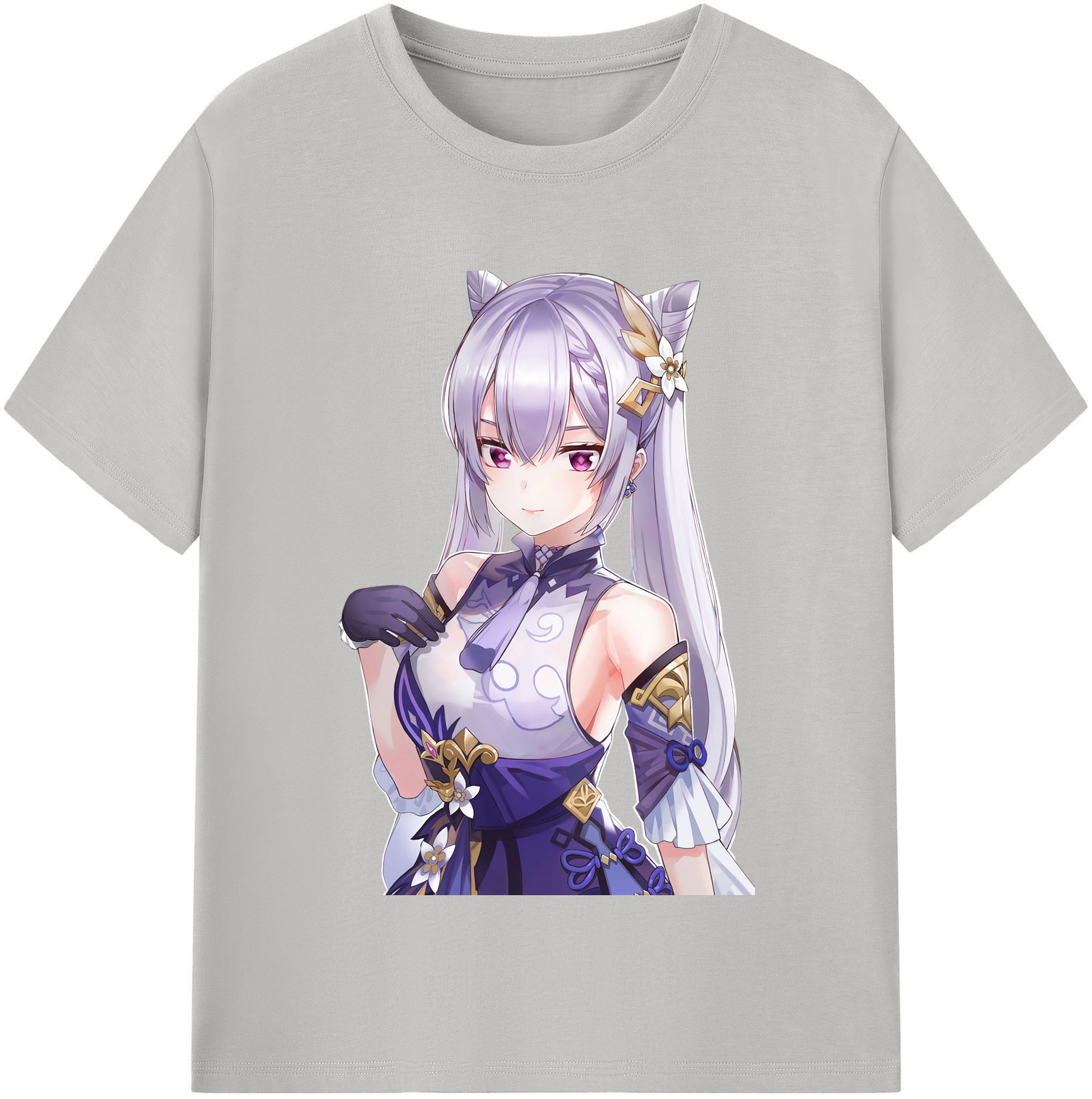 げんし神 刻晴 こくせい genshin Kokusei 綿100％半袖Tシャツ（フロントプリント）