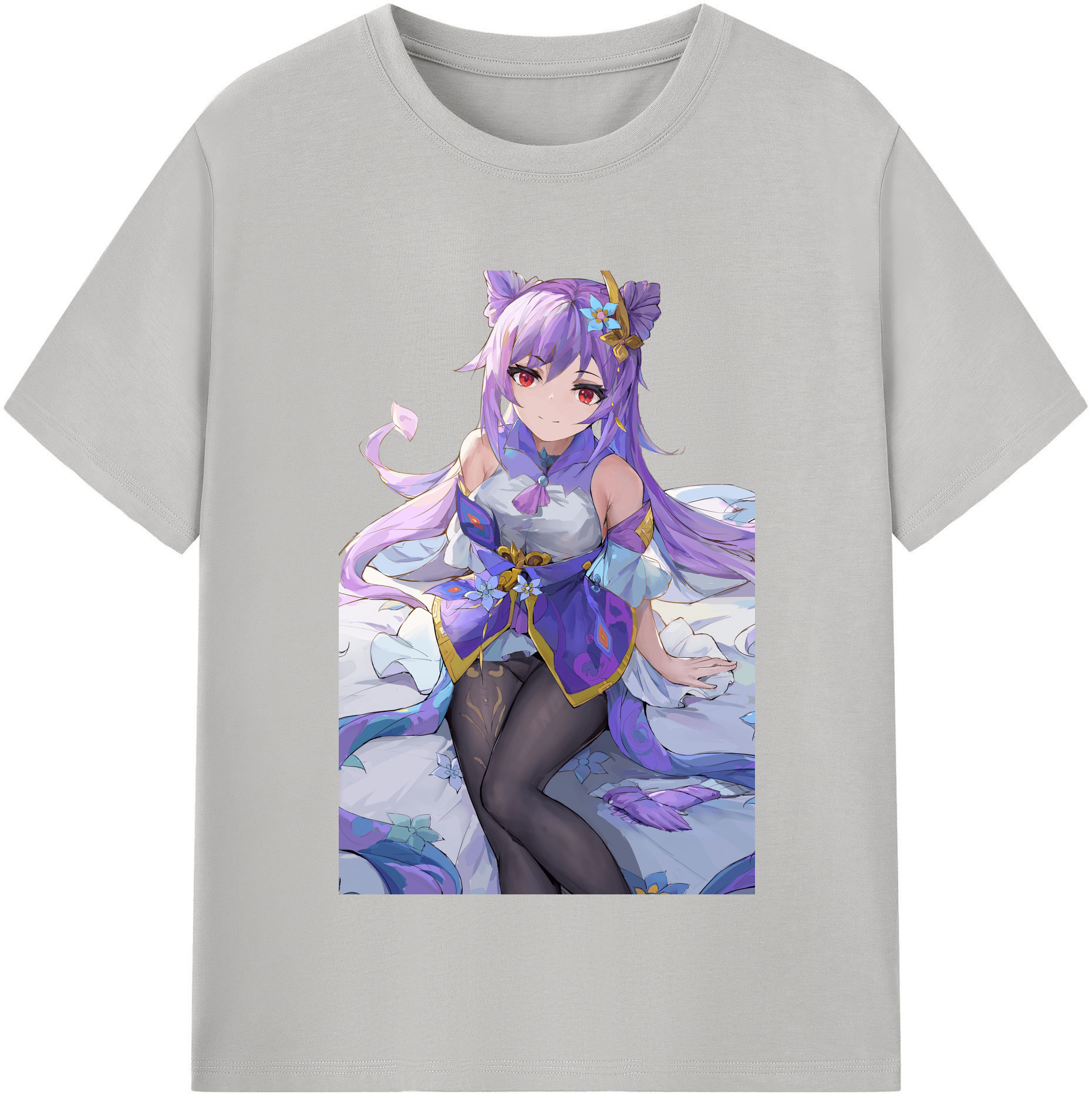 げんし神 刻晴 こくせい genshin Kokusei 綿100％半袖Tシャツ（フロントプリント）