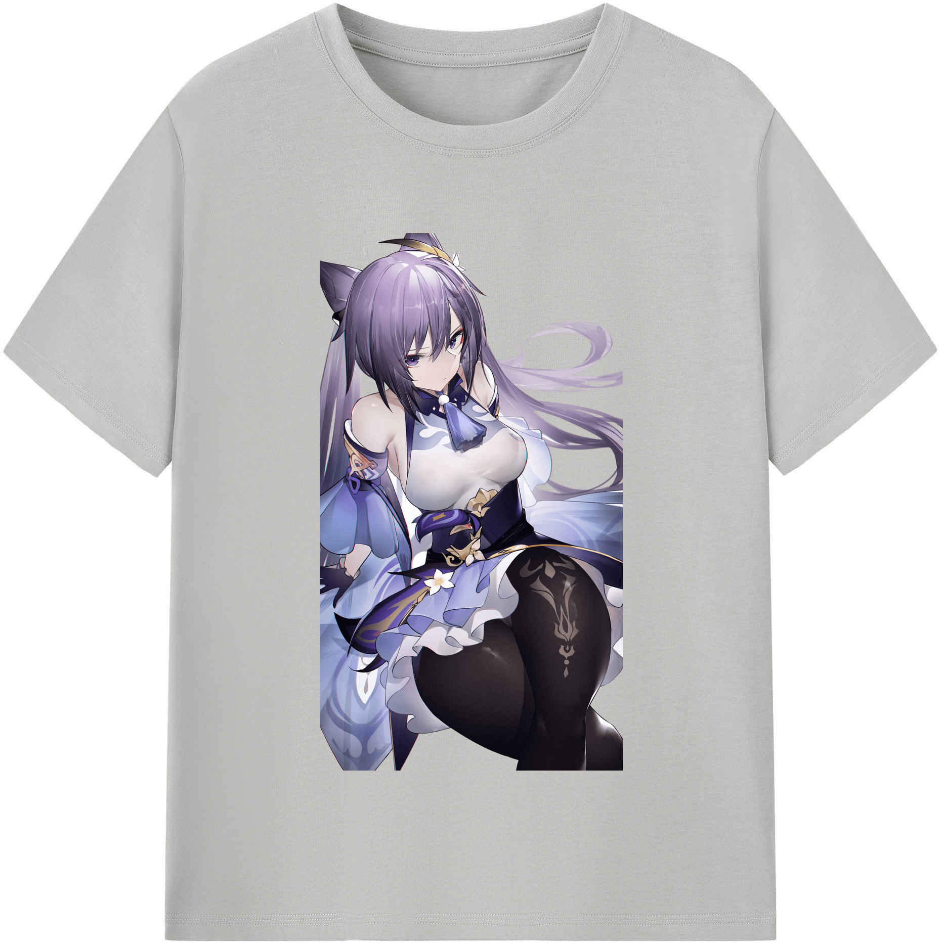 げんし神 刻晴 こくせい genshin Kokusei 綿100％半袖Tシャツ（フロントプリント）
