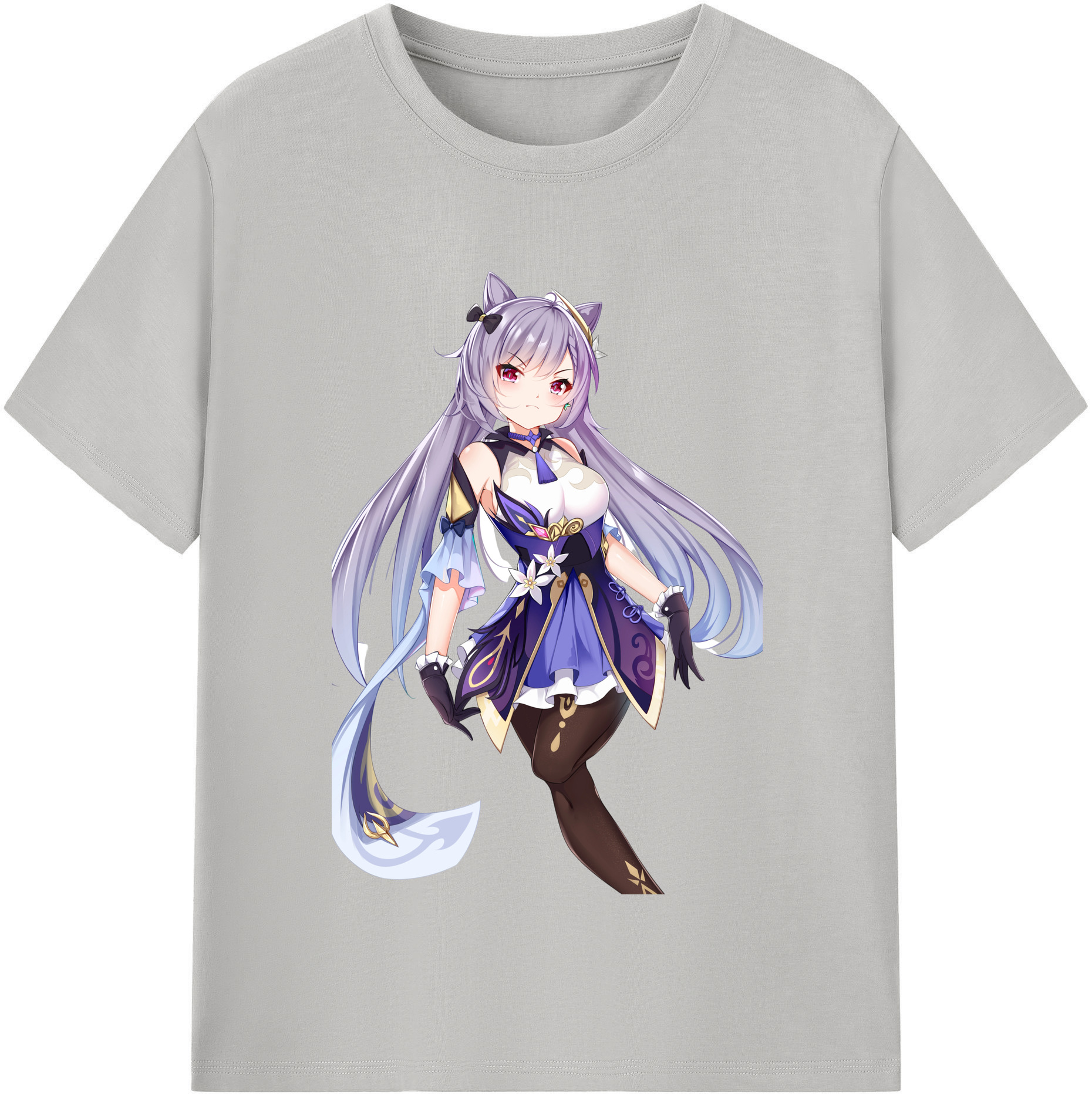 げんし神 刻晴 こくせい genshin Kokusei 綿100％半袖Tシャツ（フロントプリント）