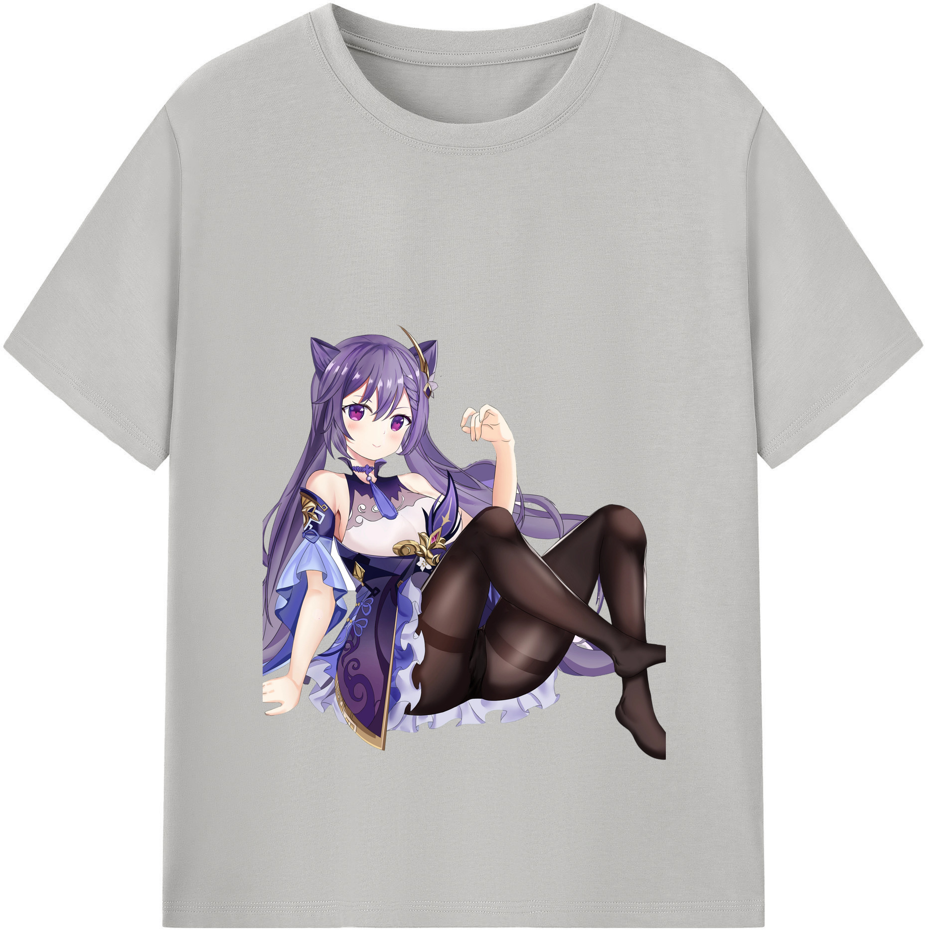 げんし神 刻晴 こくせい genshin Kokusei 綿100％半袖Tシャツ（フロントプリント）
