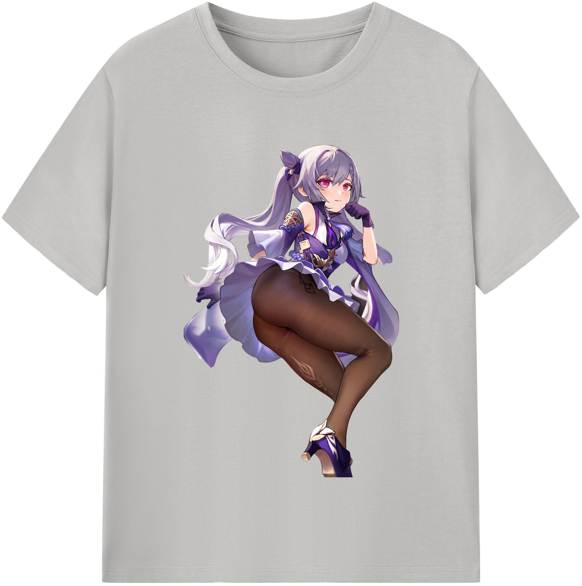 げんし神 刻晴 こくせい genshin Kokusei 綿100％半袖Tシャツ（フロントプリント）