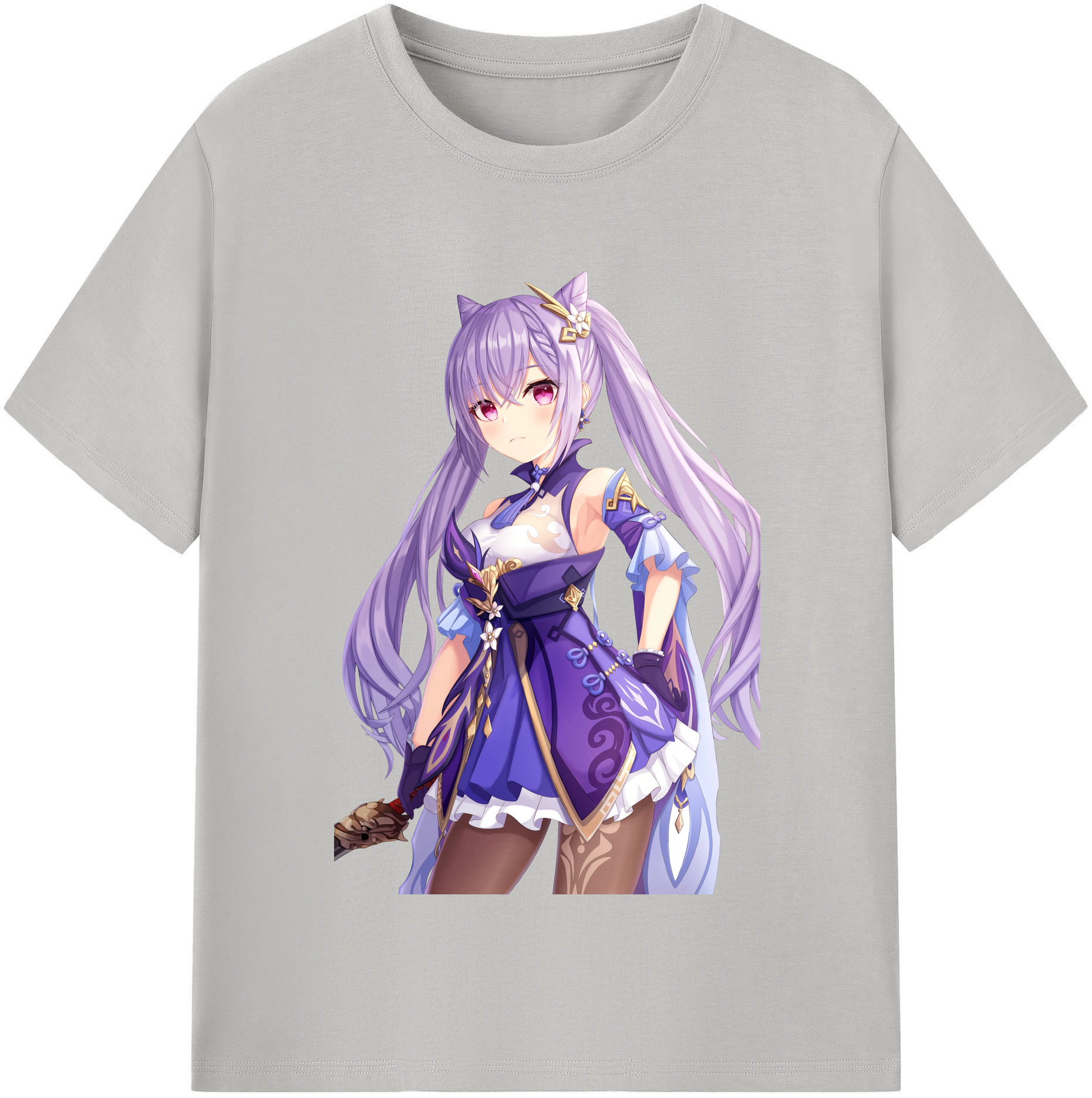 げんし神 刻晴 こくせい genshin Kokusei 綿100％半袖Tシャツ（フロントプリント）