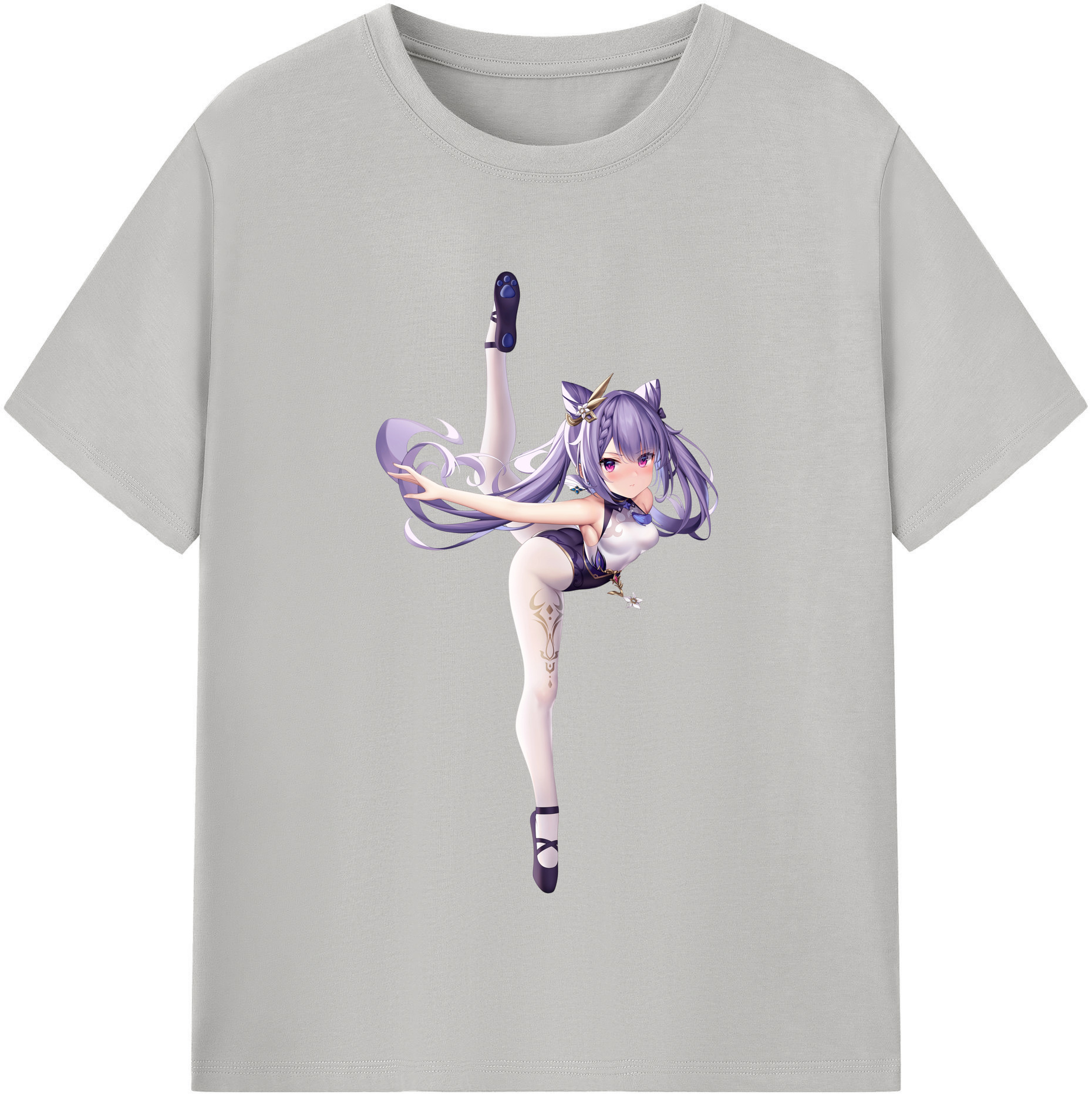 げんし神 刻晴 こくせい genshin Kokusei 綿100％半袖Tシャツ（フロントプリント）