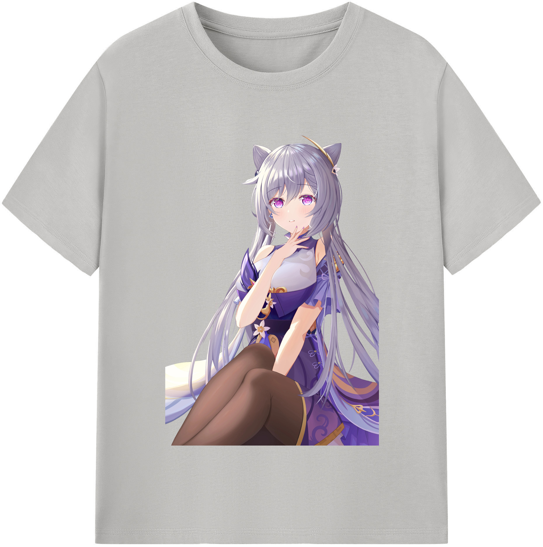 げんし神 刻晴 こくせい genshin Kokusei 綿100％半袖Tシャツ（フロントプリント）