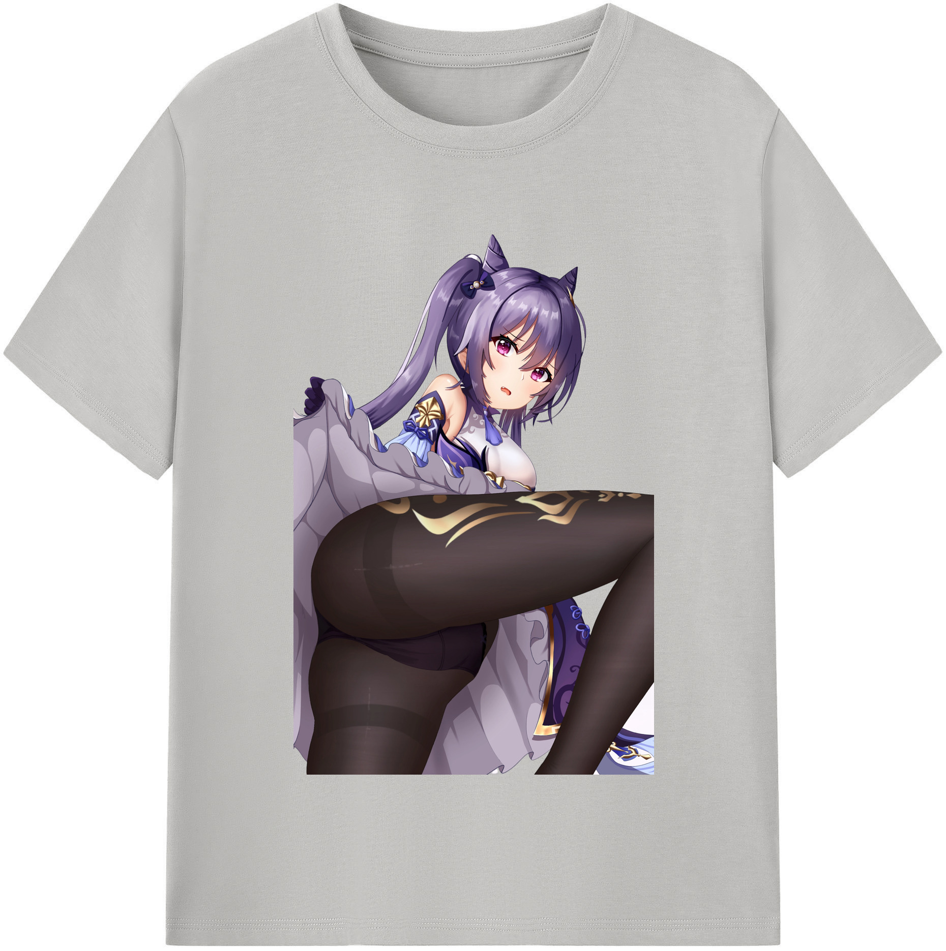 げんし神 刻晴 こくせい genshin Kokusei 綿100％半袖Tシャツ（フロントプリント）