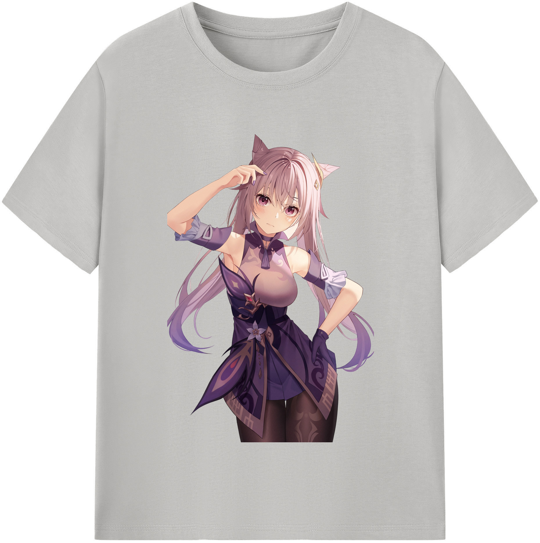 げんし神 刻晴 こくせい genshin Kokusei 綿100％半袖Tシャツ（フロントプリント）