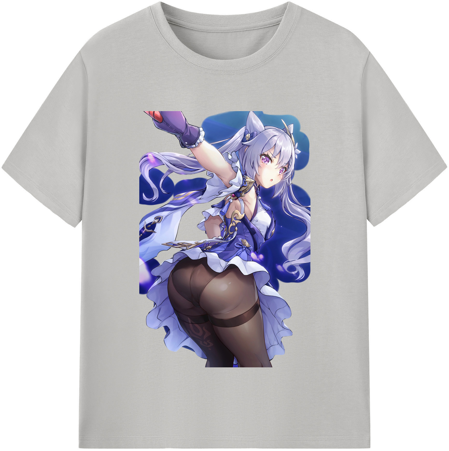げんし神 刻晴 こくせい genshin Kokusei 綿100％半袖Tシャツ（フロントプリント）