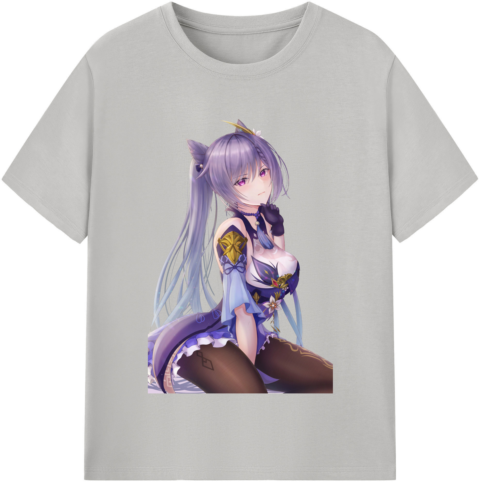 げんし神 刻晴 こくせい genshin Kokusei 綿100％半袖Tシャツ（フロントプリント）