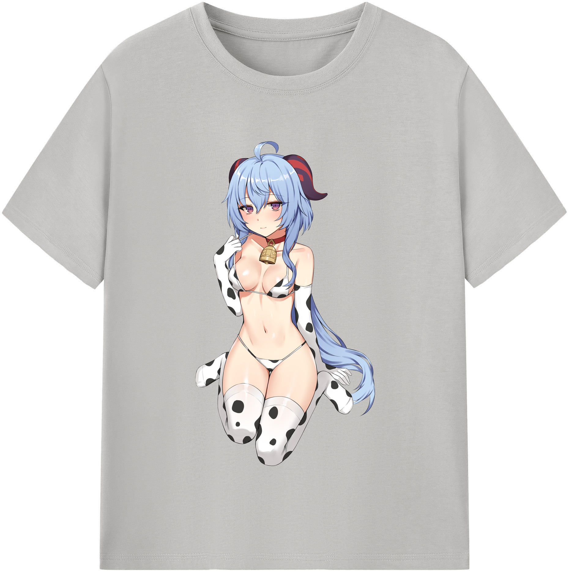 げんし神 甘雨 かんう genshin Ganyu 綿100％半袖Tシャツ（フロントプリント）