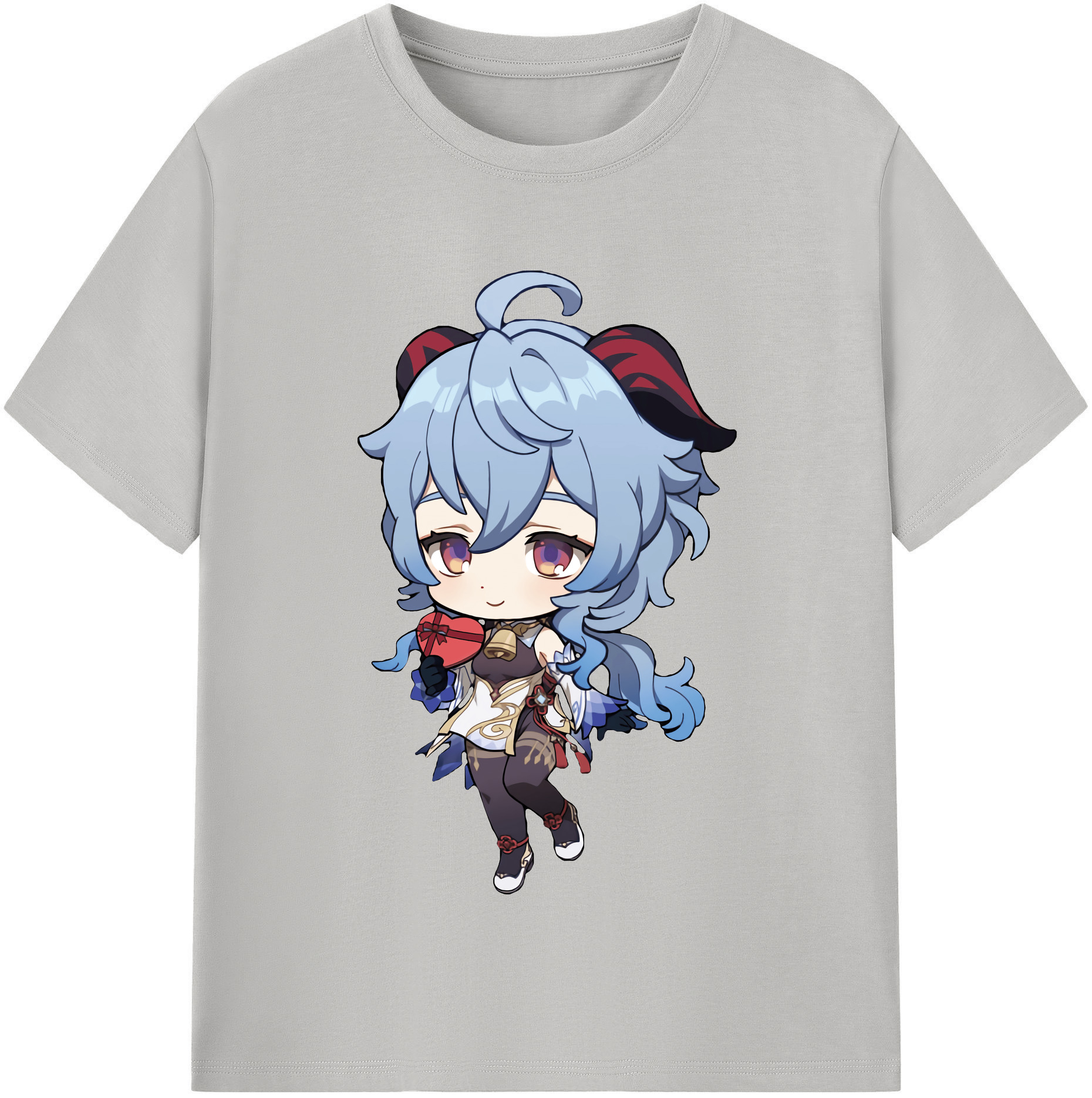 げんし神 甘雨 かんう genshin Ganyu 綿100％半袖Tシャツ（フロントプリント）