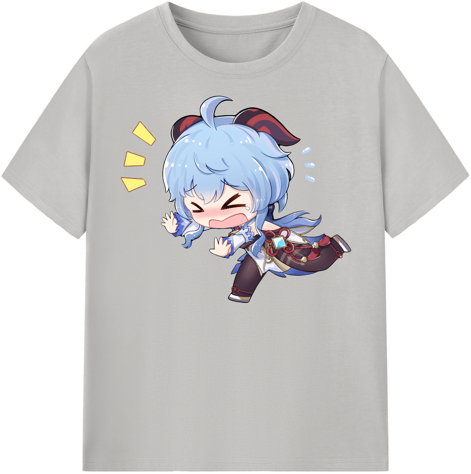 げんし神 甘雨 かんう genshin Ganyu 綿100％半袖Tシャツ（フロントプリント）