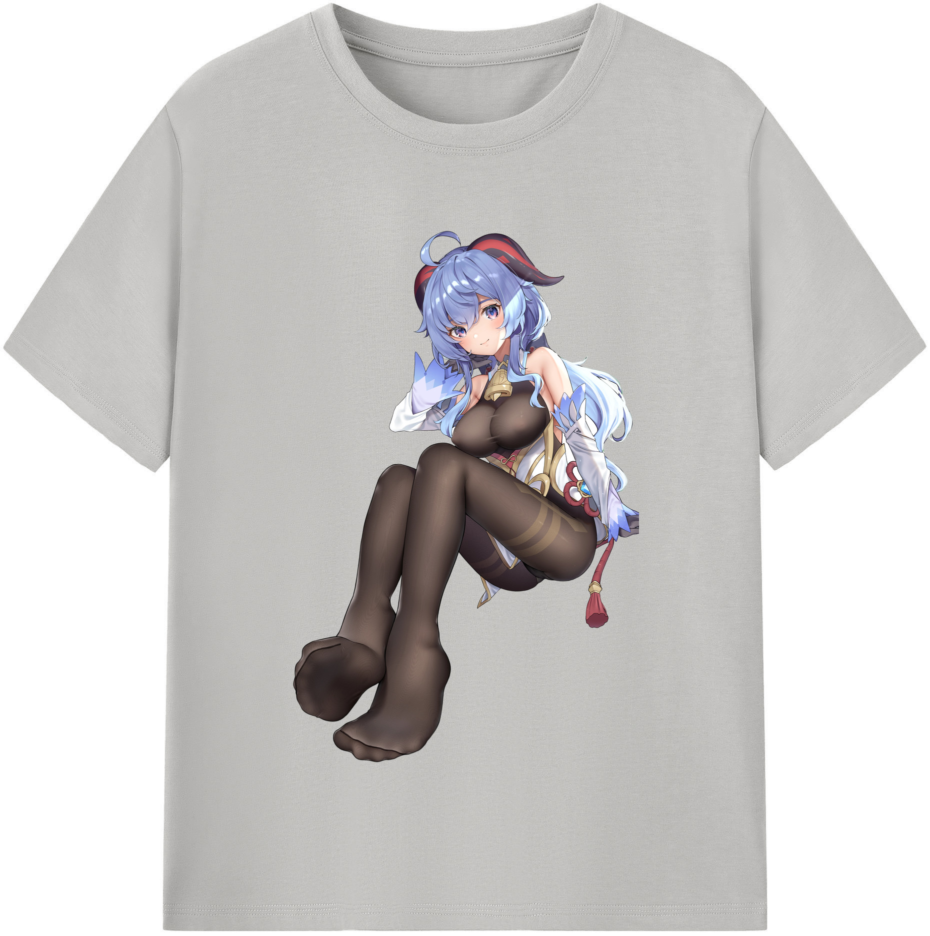 げんし神 甘雨 かんう genshin Ganyu 綿100％半袖Tシャツ（フロントプリント）