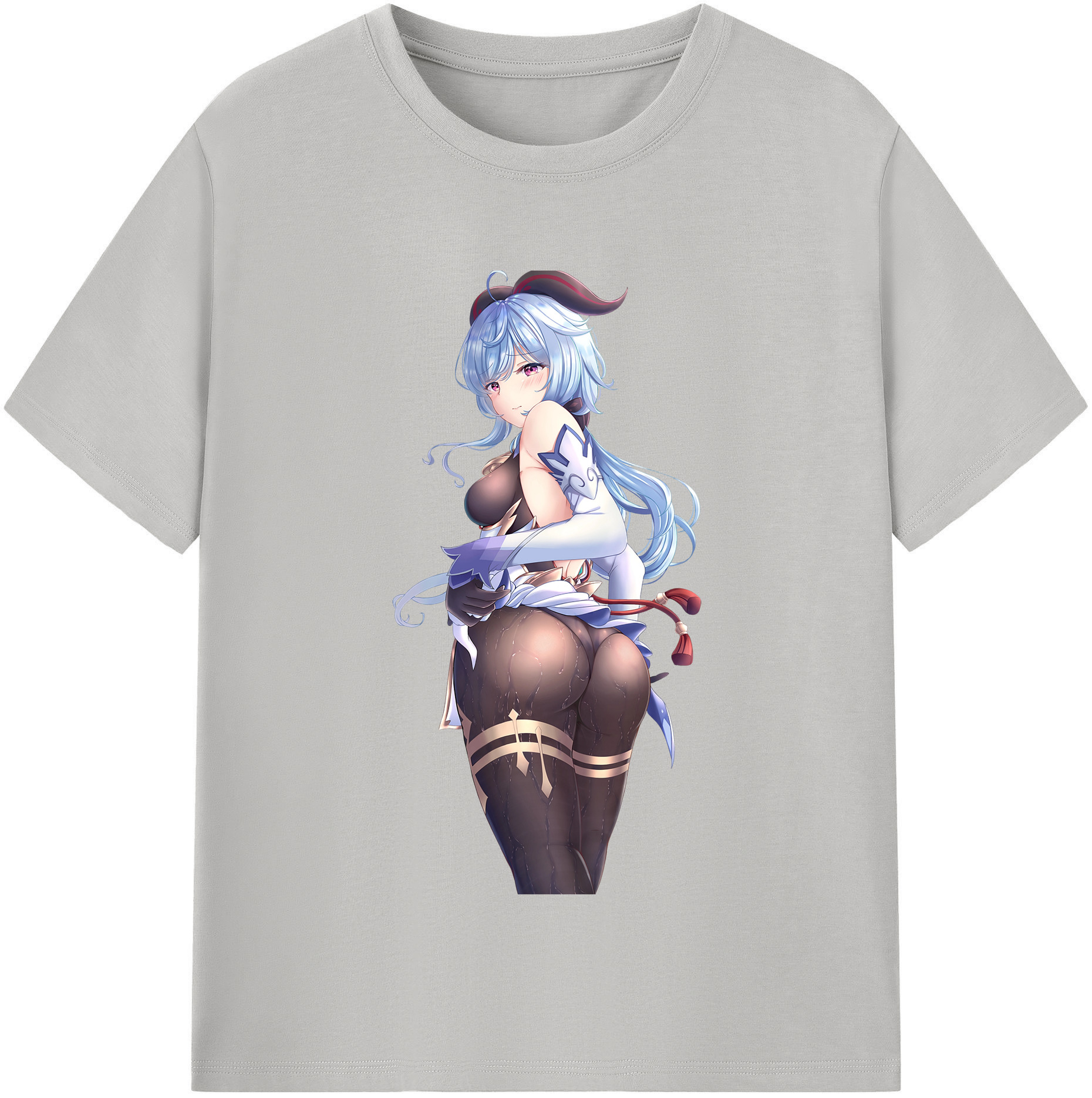 げんし神 甘雨 かんう genshin Ganyu 綿100％半袖Tシャツ（フロントプリント）