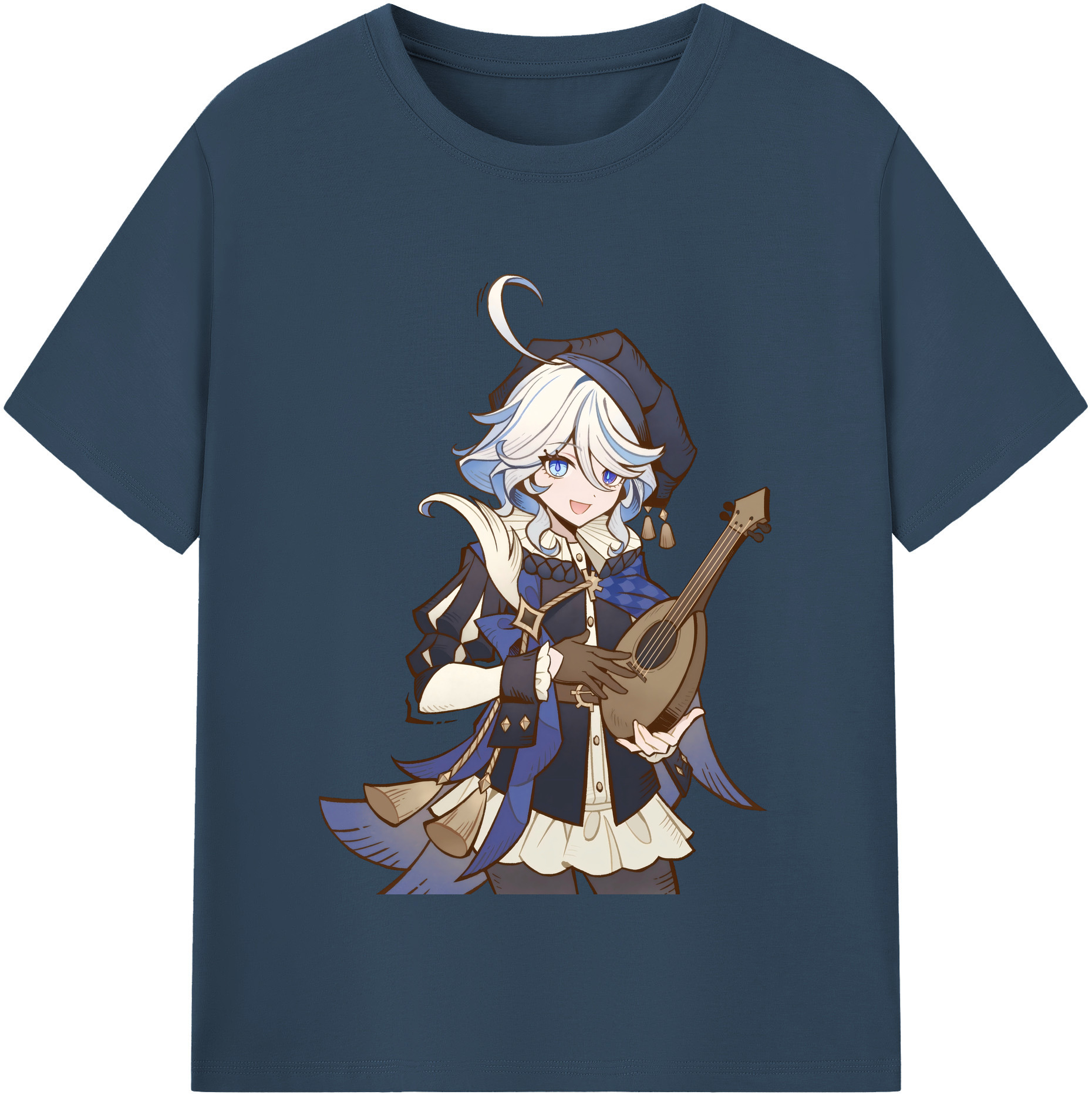 げんし神 フリーナ genshin Furina 綿100％半袖Tシャツ（フロントプリント）
