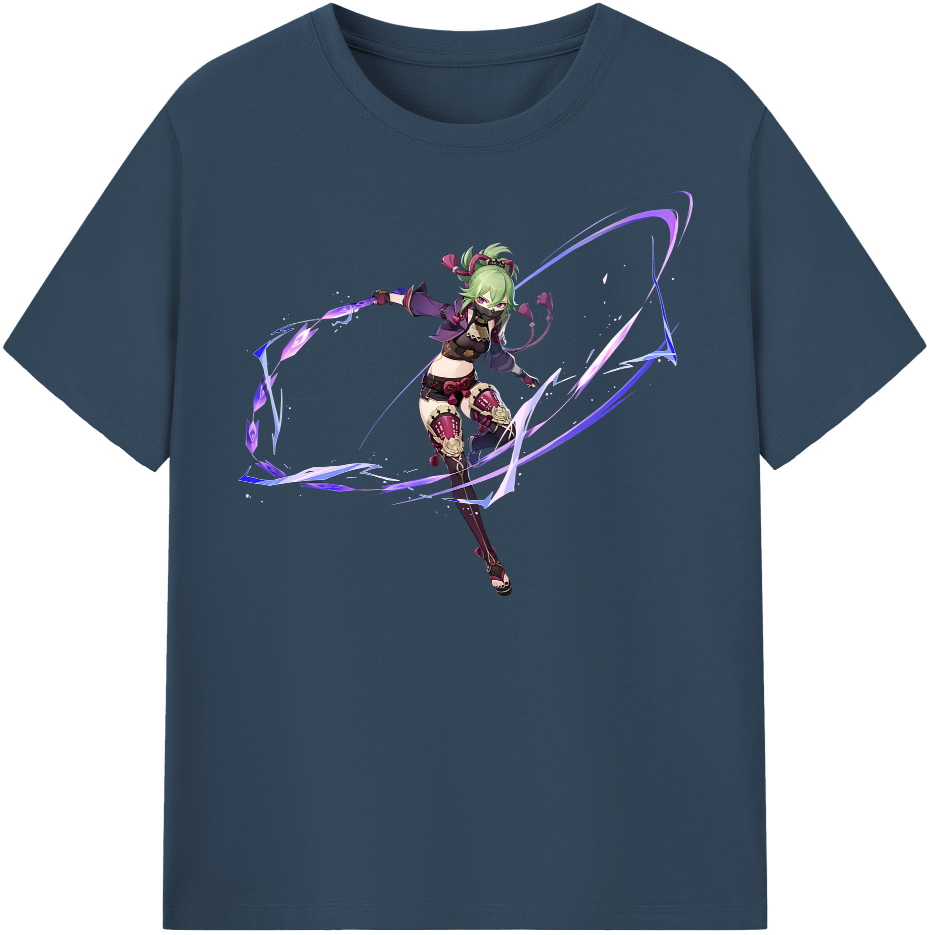 げんし神  久岐忍 くき しのぶ genshin Kuki Shinobu 綿100％半袖Tシャツ（フロントプリント）