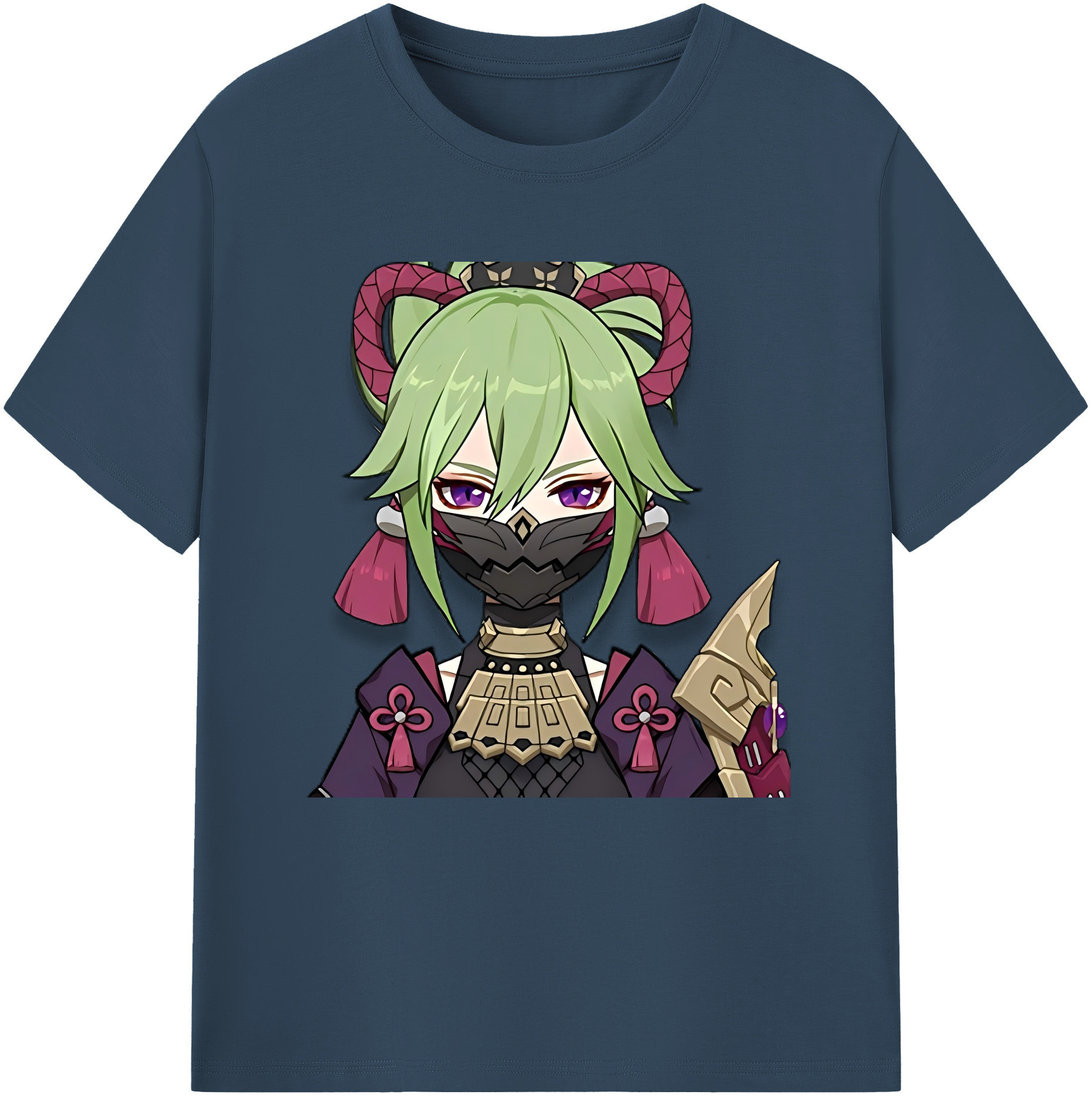 げんし神  久岐忍 くき しのぶ genshin Kuki Shinobu 綿100％半袖Tシャツ（フロントプリント）