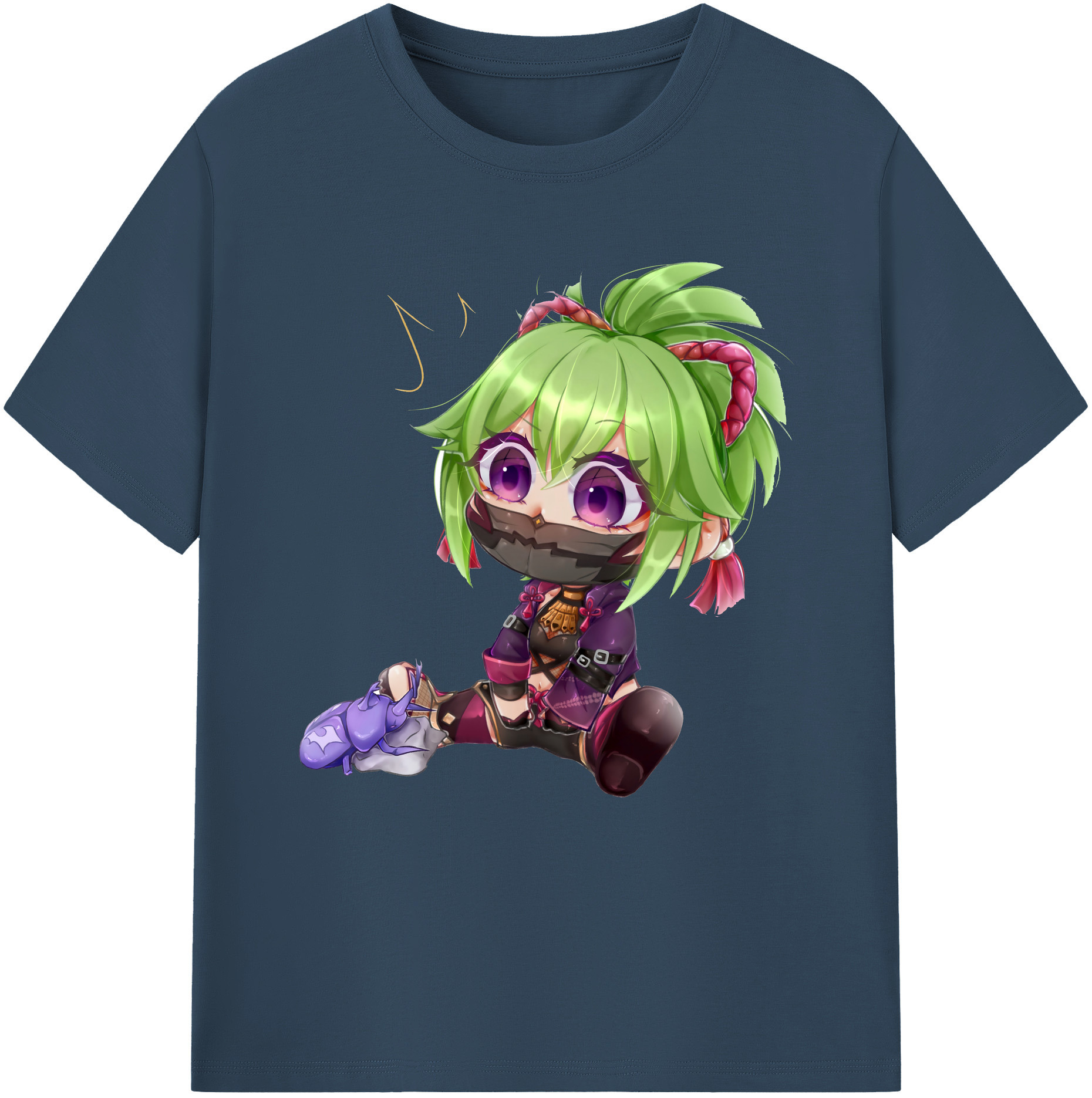 げんし神  久岐忍 くき しのぶ genshin Kuki Shinobu 綿100％半袖Tシャツ（フロントプリント）