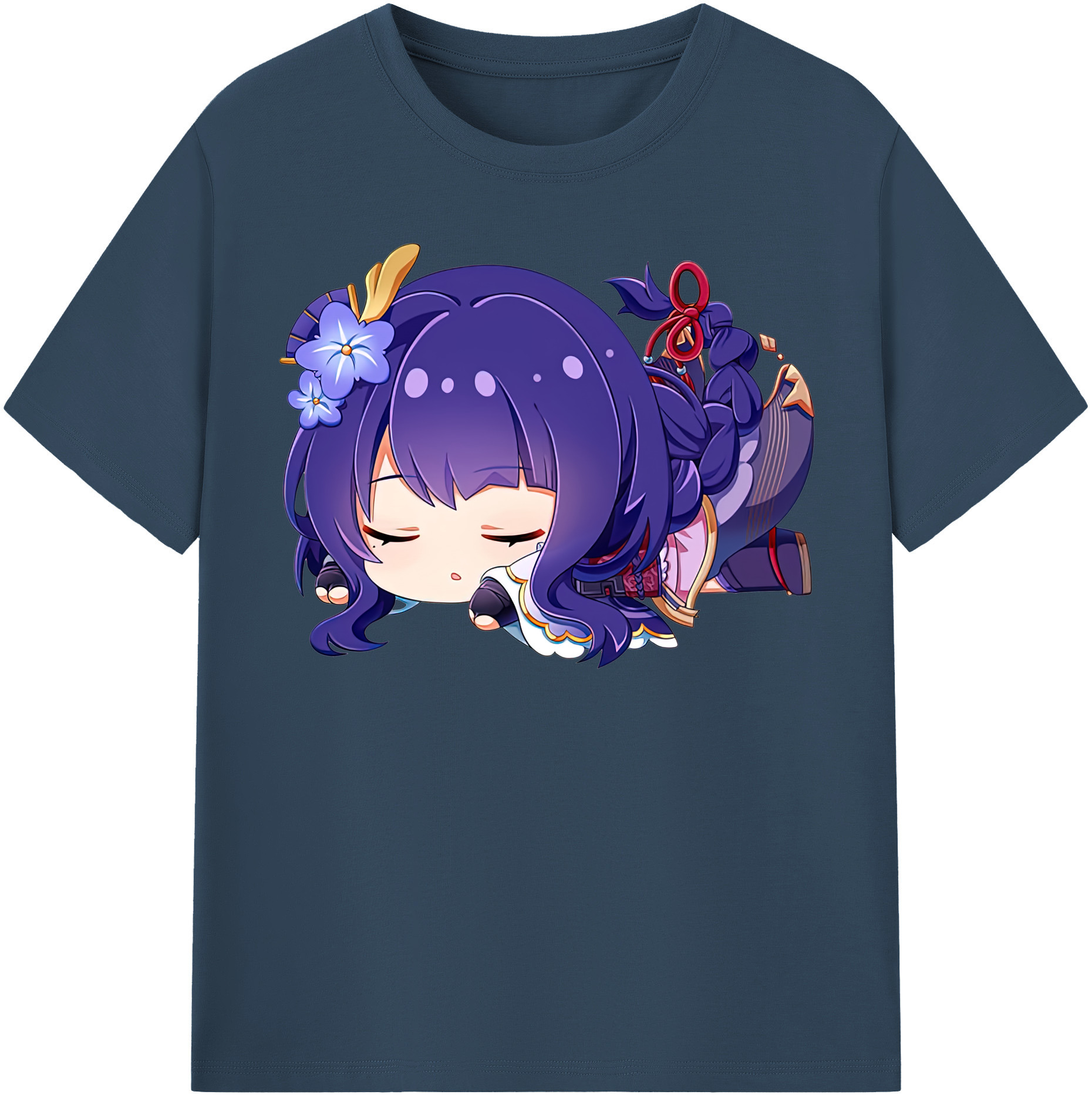 げんし神 雷電将軍 らいでんしょうぐん genshin Raiden Shogun 綿100％半袖Tシャツ（フロントプリント）