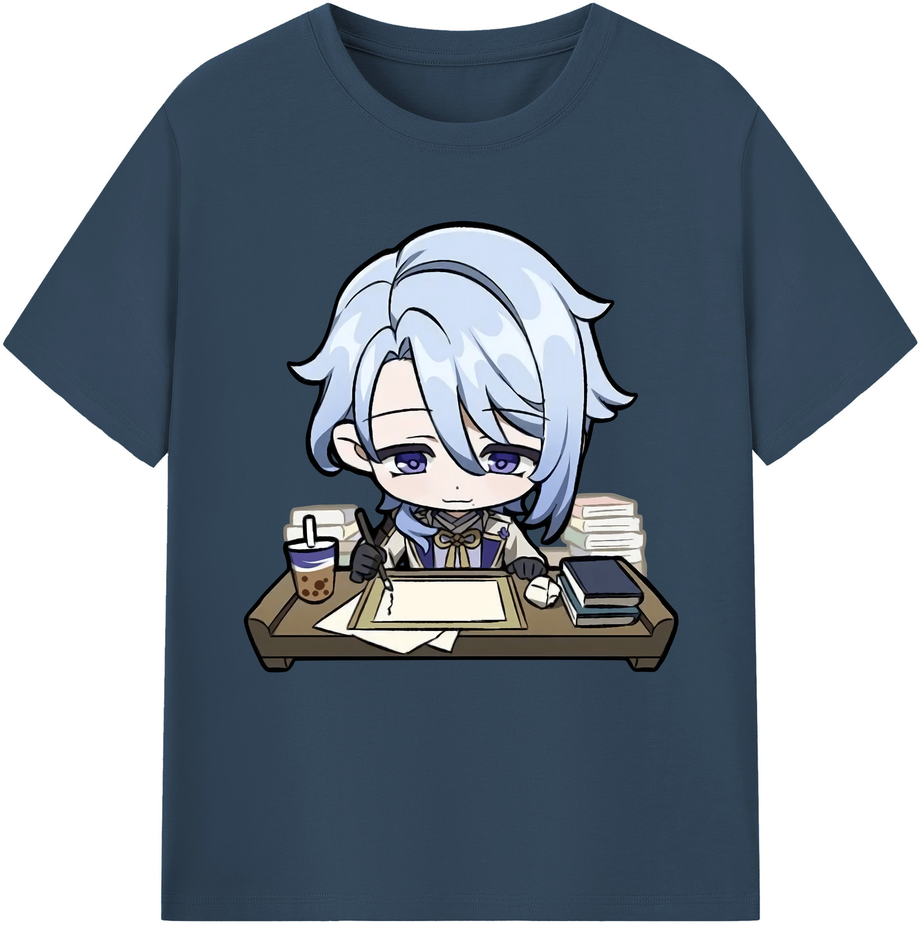 げんし神 神里綾人 かみさとあやと genshin Kamisato Ayato 綿100％半袖Tシャツ（フロントプリント）