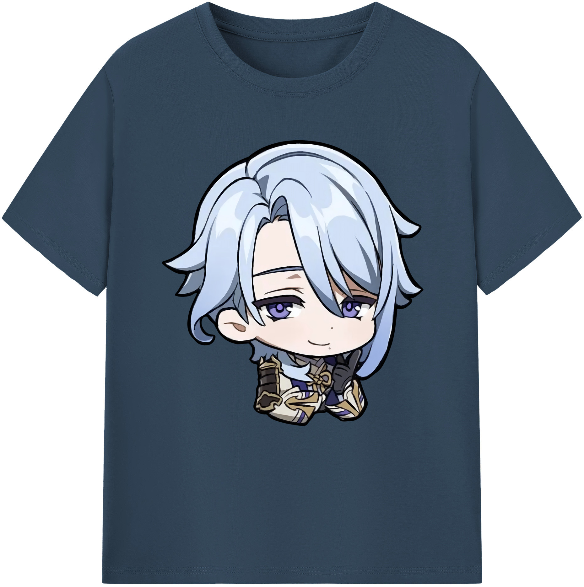 げんし神 神里綾人 かみさとあやと genshin Kamisato Ayato 綿100％半袖Tシャツ（フロントプリント）