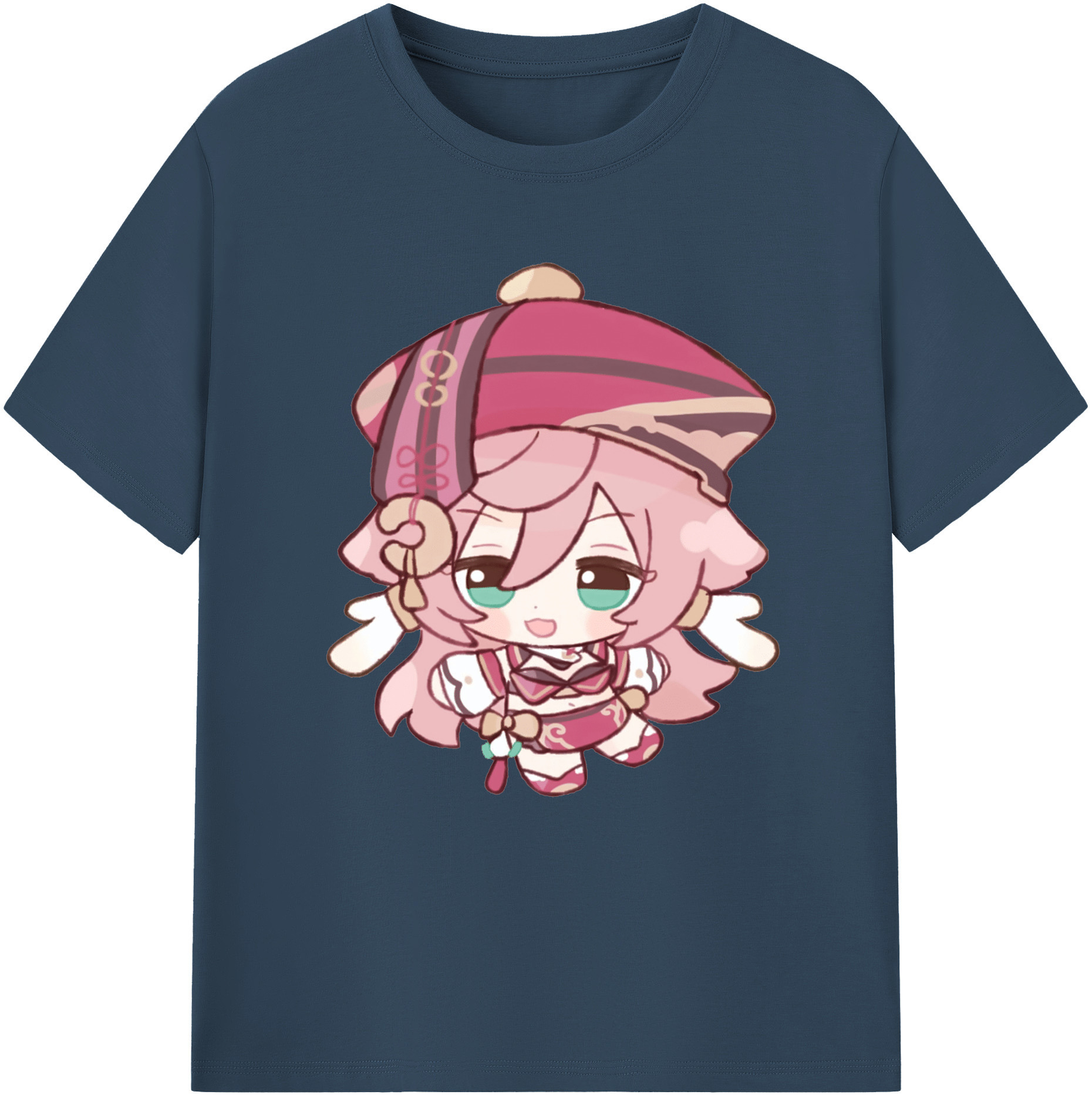 げんし神 ヤンフェイ genshin Yanfei 綿100％半袖Tシャツ（フロントプリント）